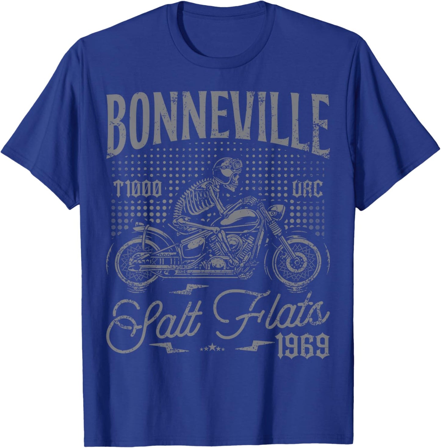 Bonneville Salt Flats Motorcycle Racing Vintage Biker T-Shirt - T-Shirt | Royal