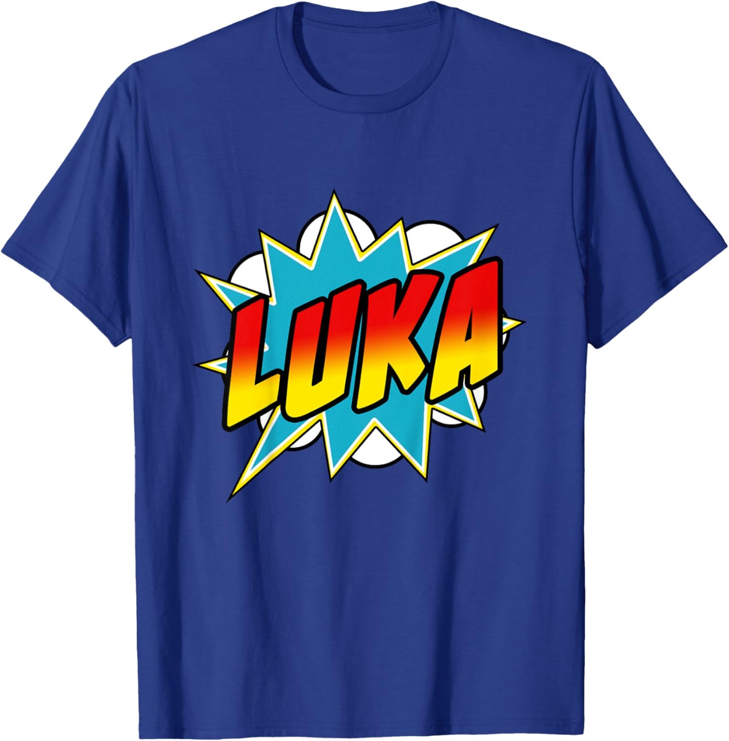 Kids Boys Luka Comic Book Superhero Name T-Shirt - T-Shirt | Royal
