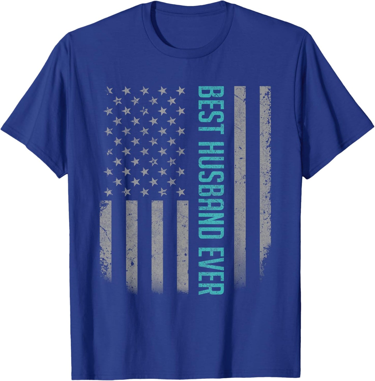 Best Husband Ever American Flag Shirt Gifts for Father's Day T-Shirt - T-Shirt | Royal