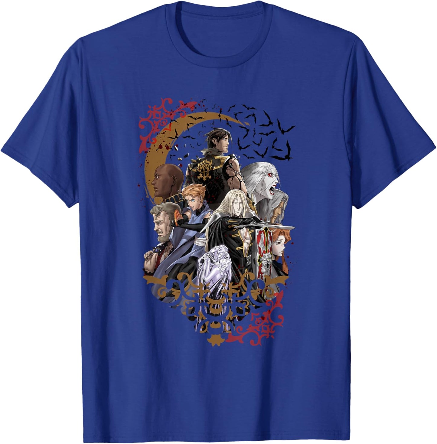Castlevania Group Sticker T-Shirt - T-Shirt | Royal