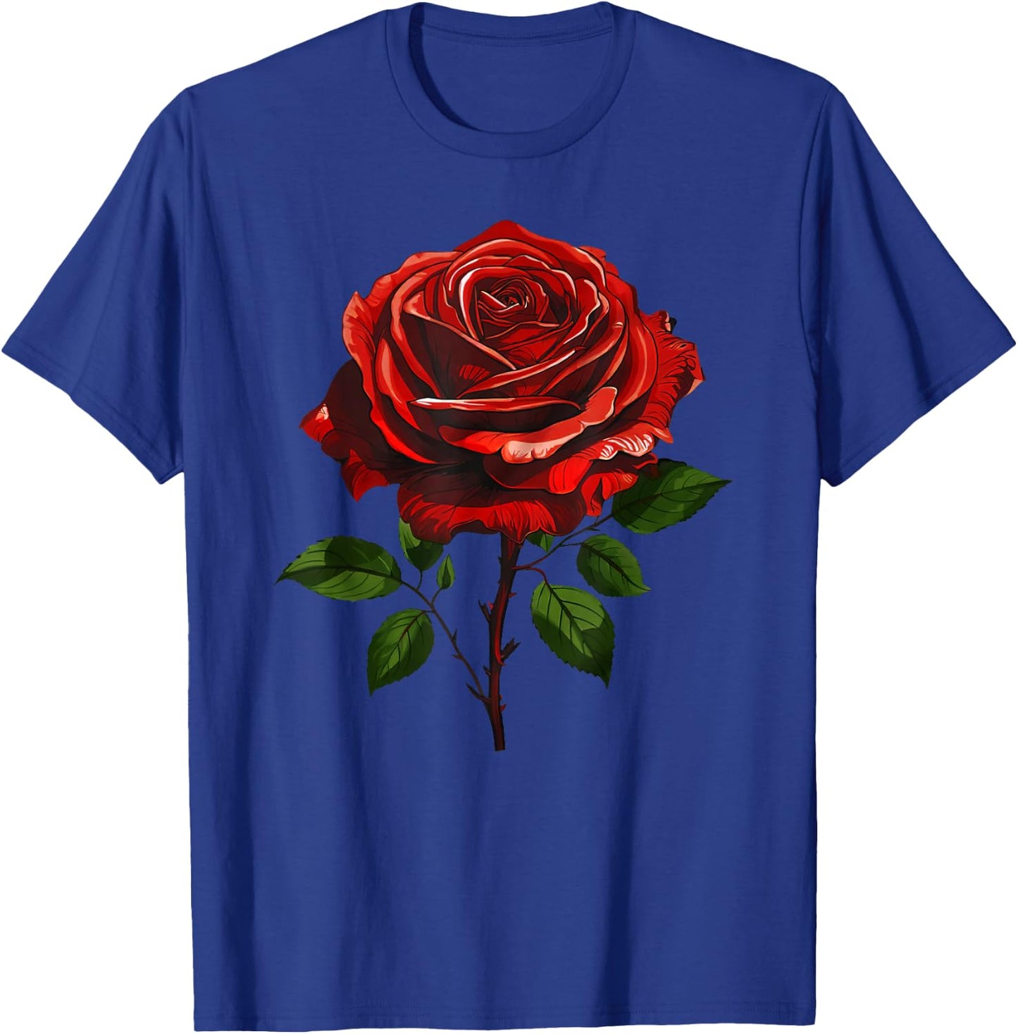 Single Red Rose Flower T-Shirt - T-Shirt | Royal
