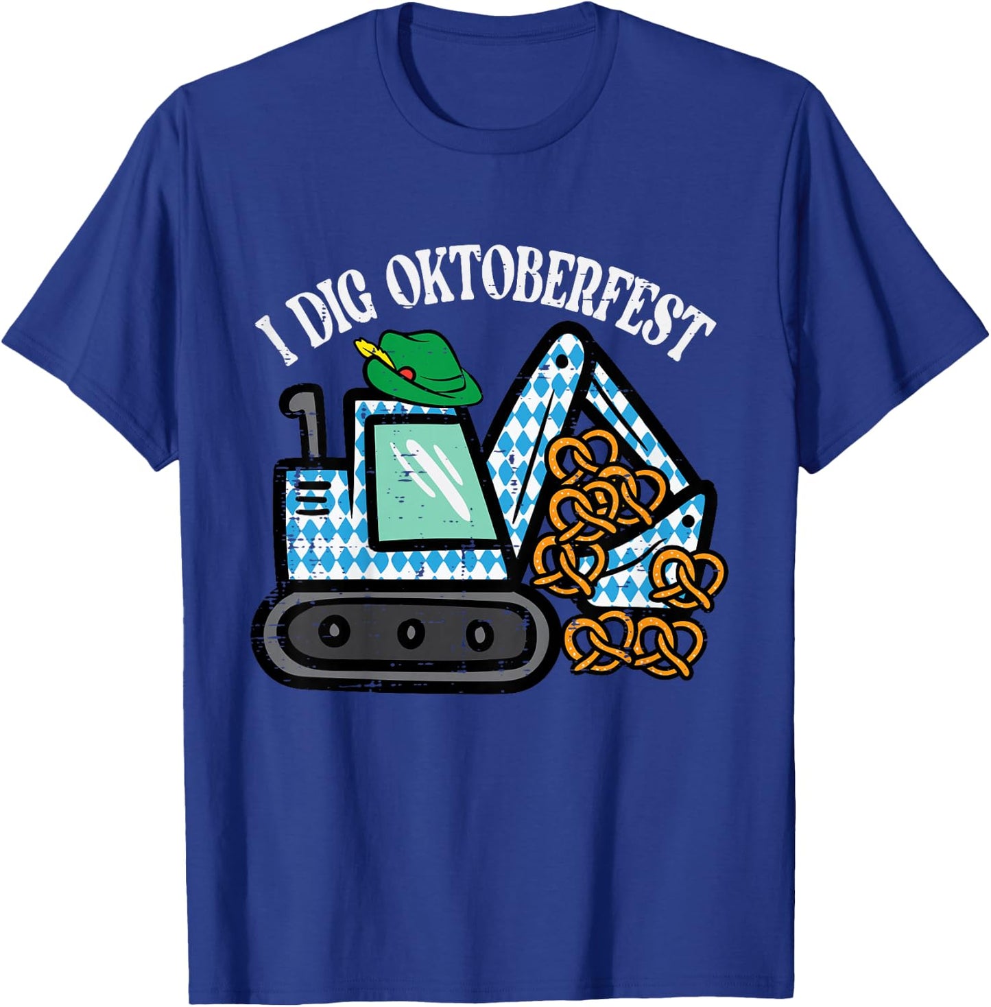 Kids I Dig Oktoberfest Excavator German Truck Boys Kids Youth T-Shirt - T-Shirt | Royal