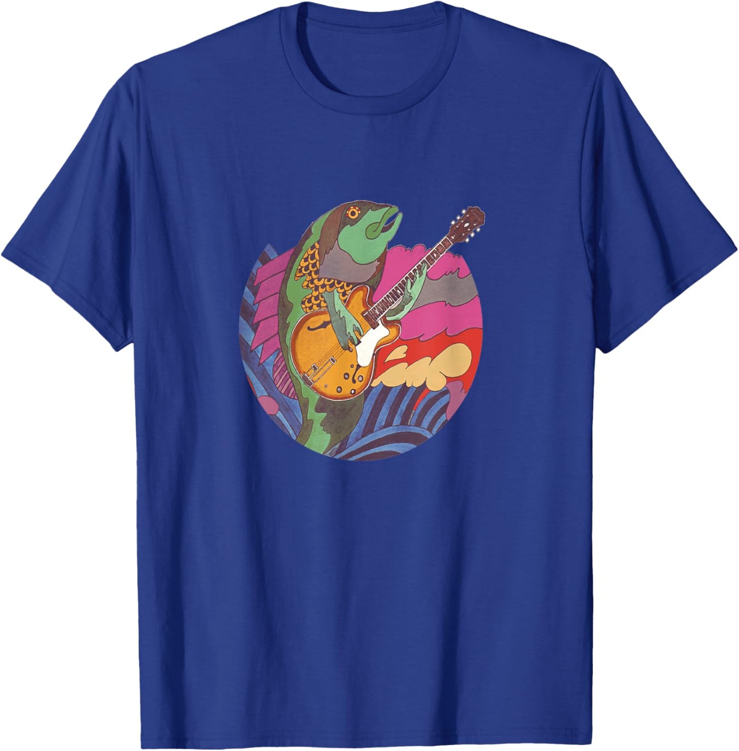 Kingfish guitar playing Fish T-Shirt - T-Shirt | Royal