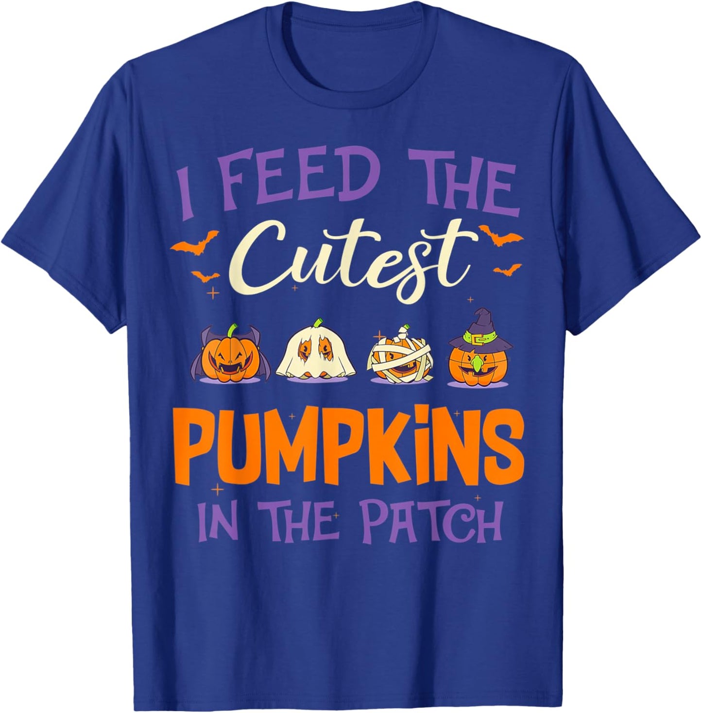 Lunch Lady I Feed The Cutest Pumpkins Lover Halloween T-Shirt - T-Shirt | Royal