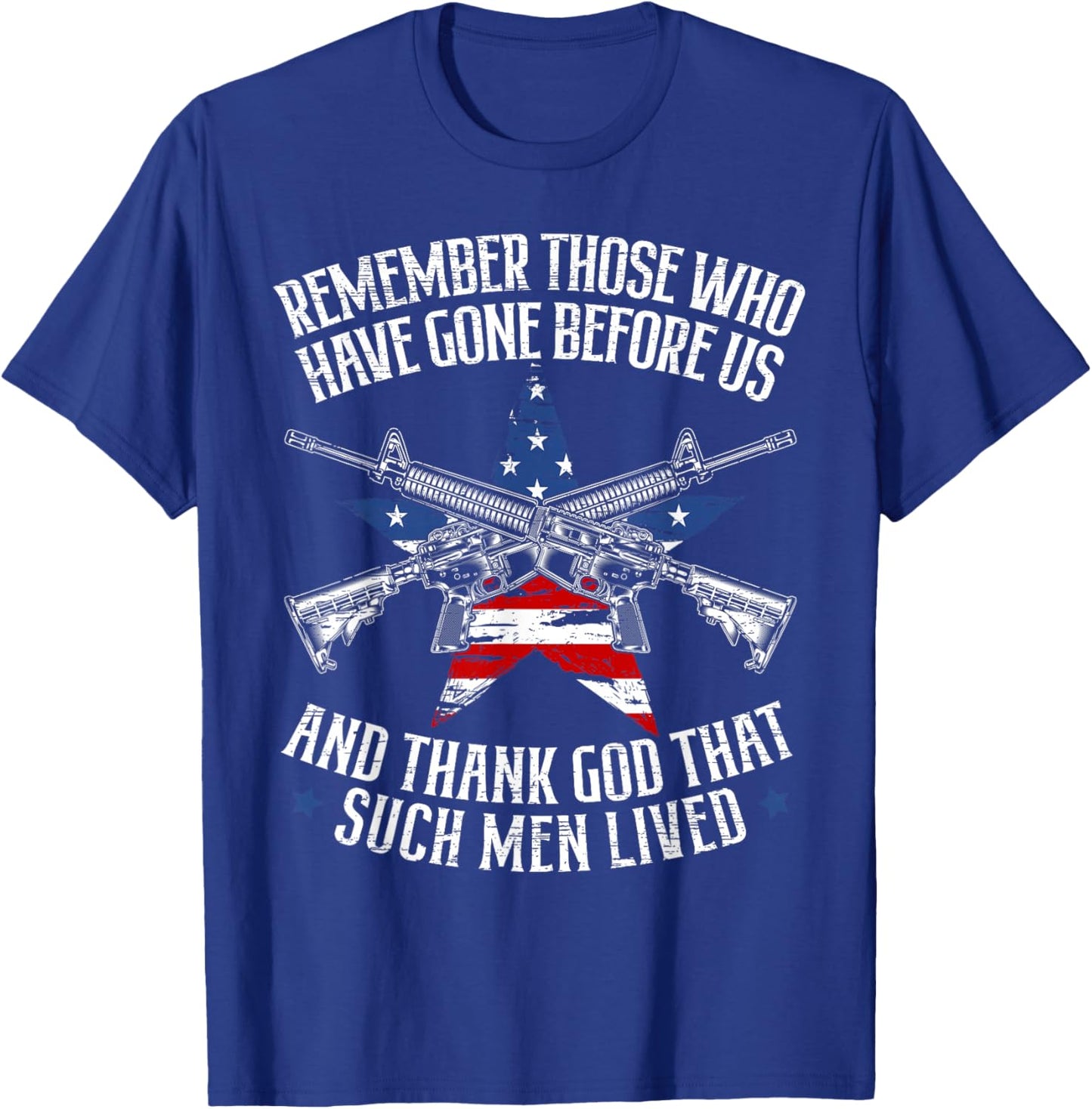 Remember The Fallen Soldiers USA Flag American Memorial Day T-Shirt - T-Shirt | Royal