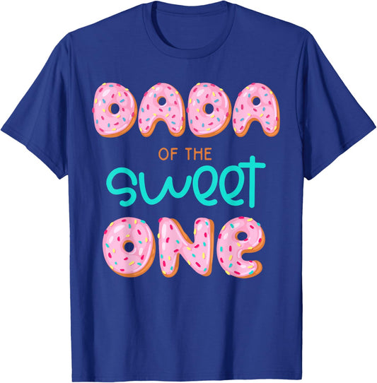 Dada of The Sweet One First Birthday Matching Family Donut T-Shirt - T-Shirt | Royal