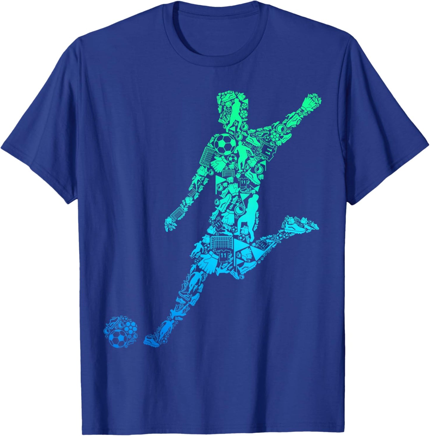 Soccer Player Boys Kids Youth Men T-Shirt - T-Shirt | Royal