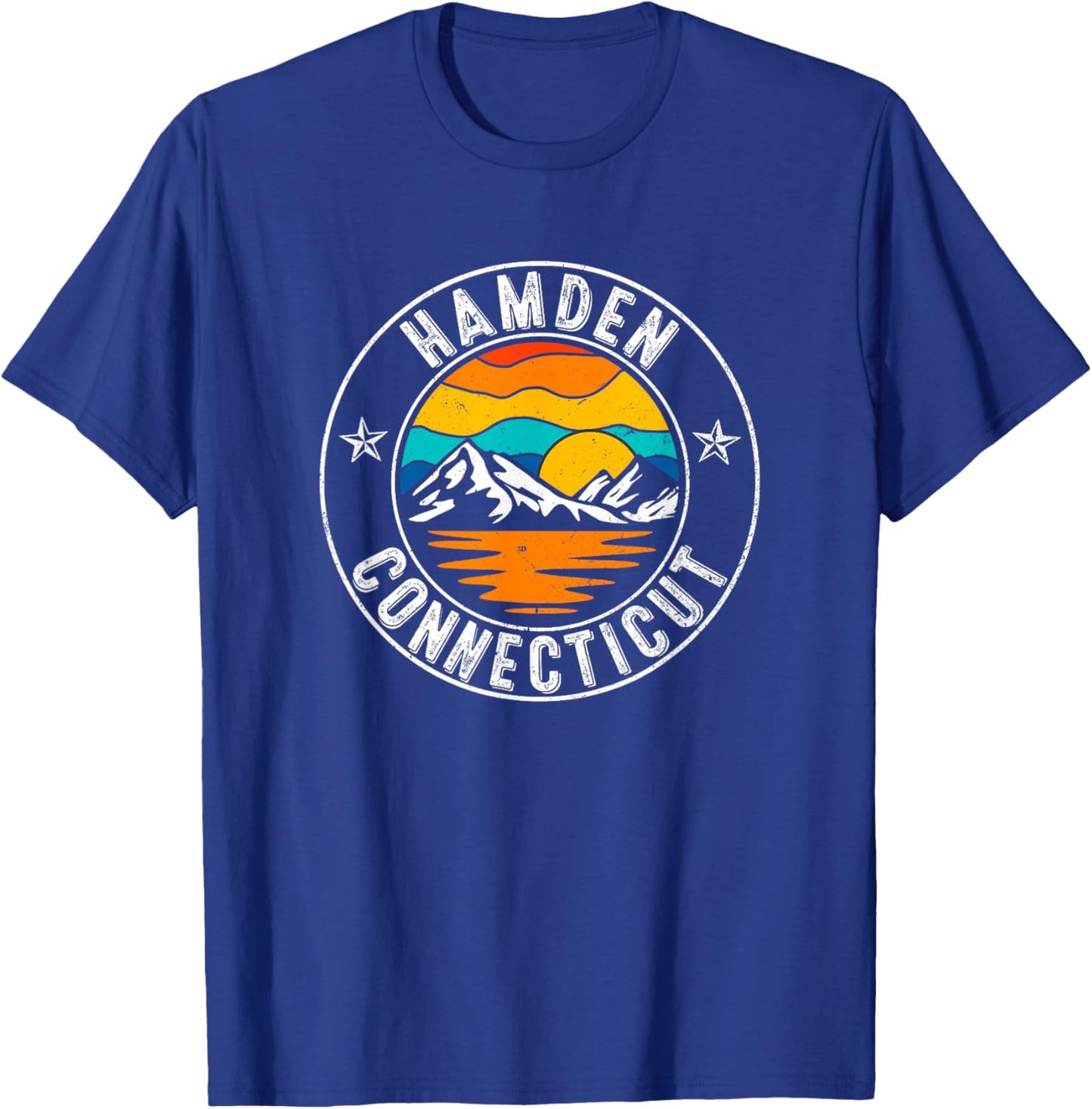 Retro 70s 80s Hamden Connecticut CT T-Shirt - T-Shirt | Royal