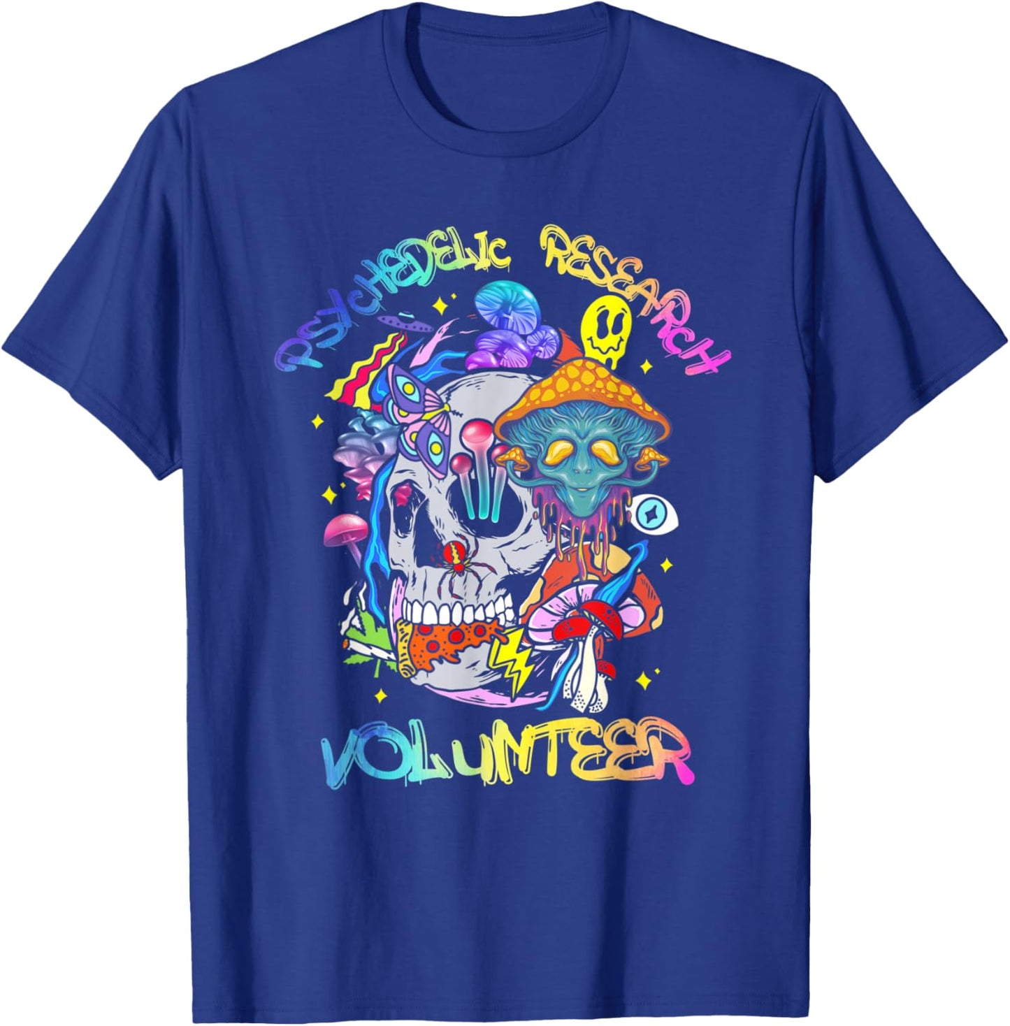 Psychedelic Mushroom Research Volunteer T-Shirt - T-Shirt | Royal