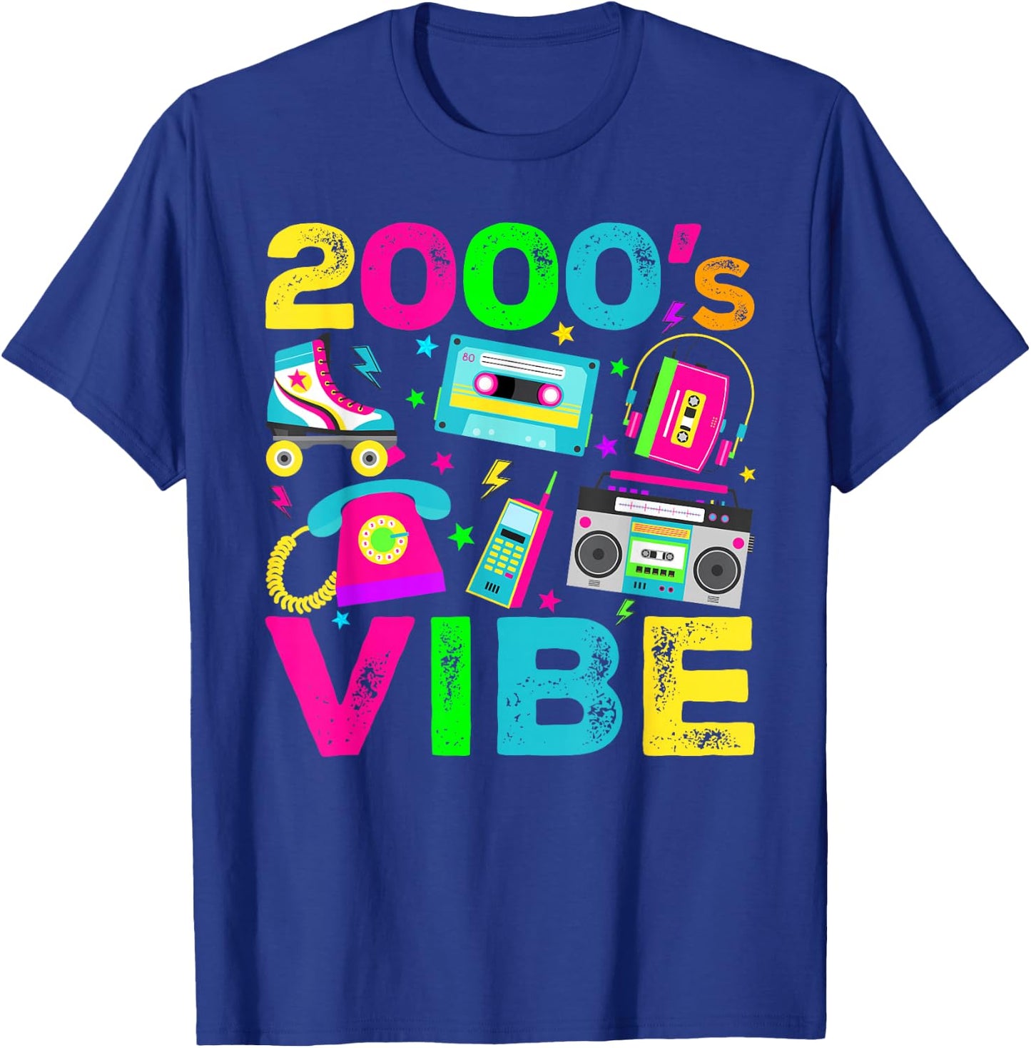 2000s Vibe 2000's Vintage Style 2000s Retro Party T-Shirt - T-Shirt | Royal