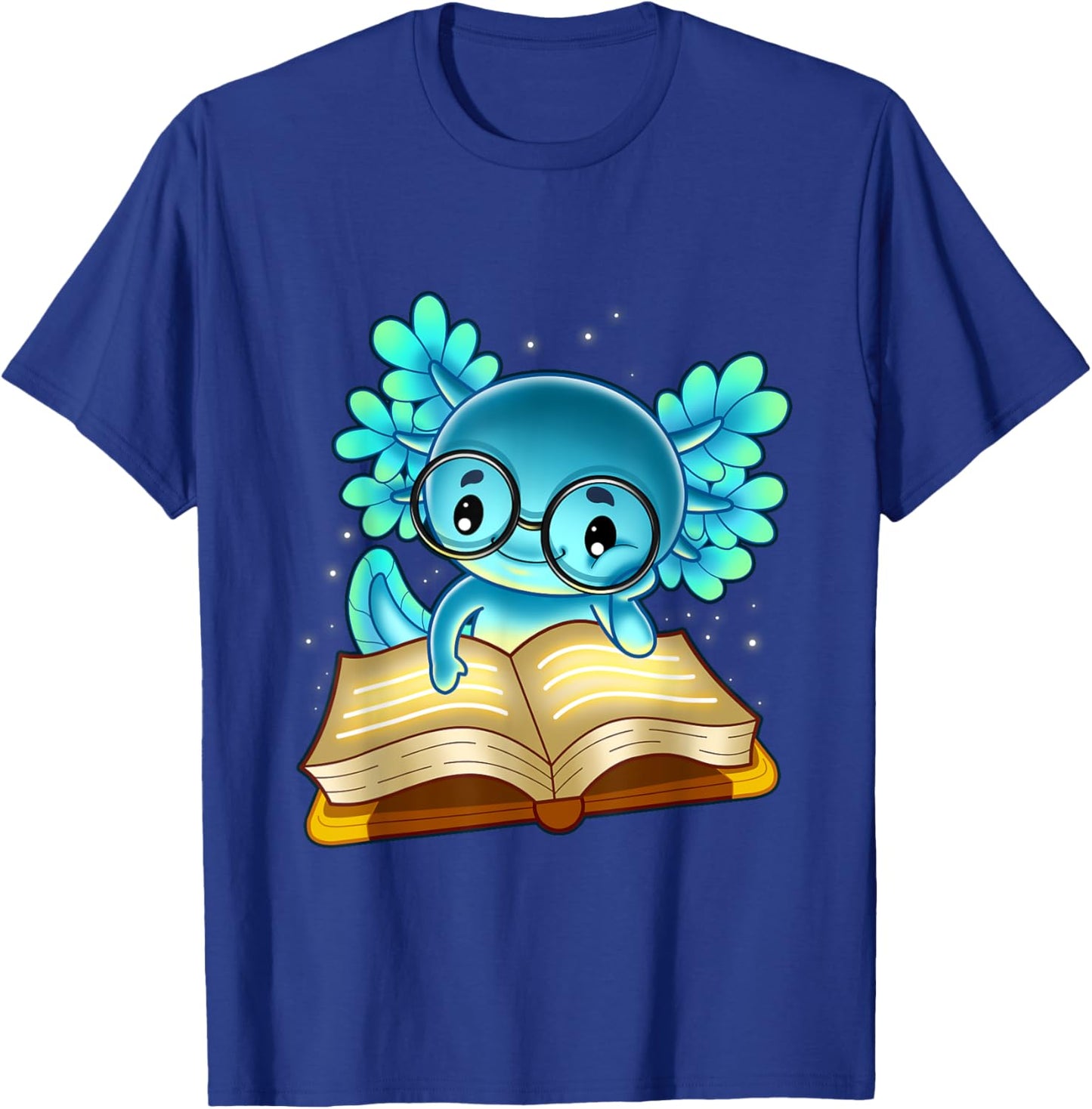 Axolotl Read Book Ambystoma Mexicanum Mexican Walking Fish T-Shirt - T-Shirt | Royal