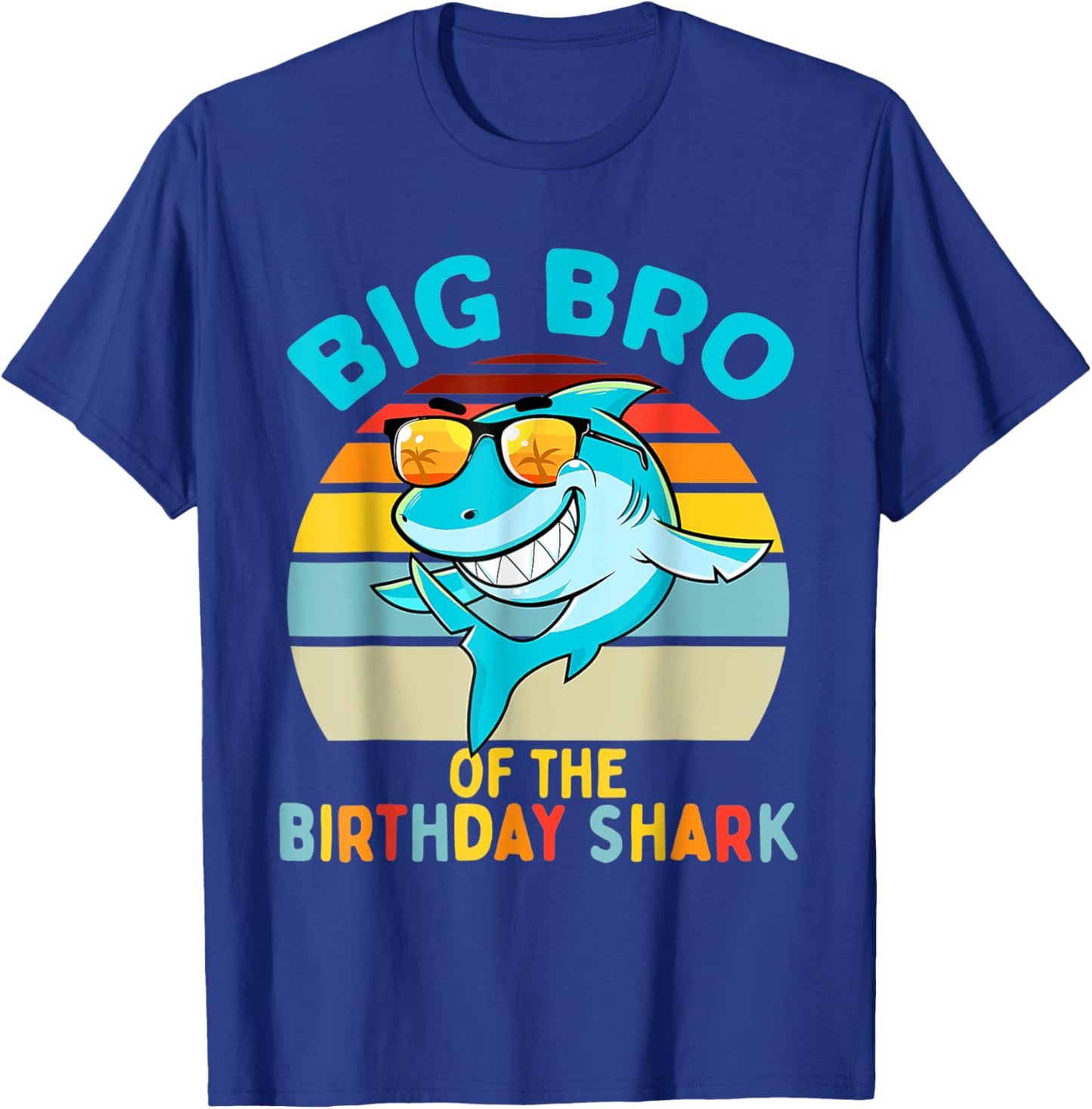 Big Bro of the Shark Birthday Brother Matching Family T-Shirt - T-Shirt | Royal