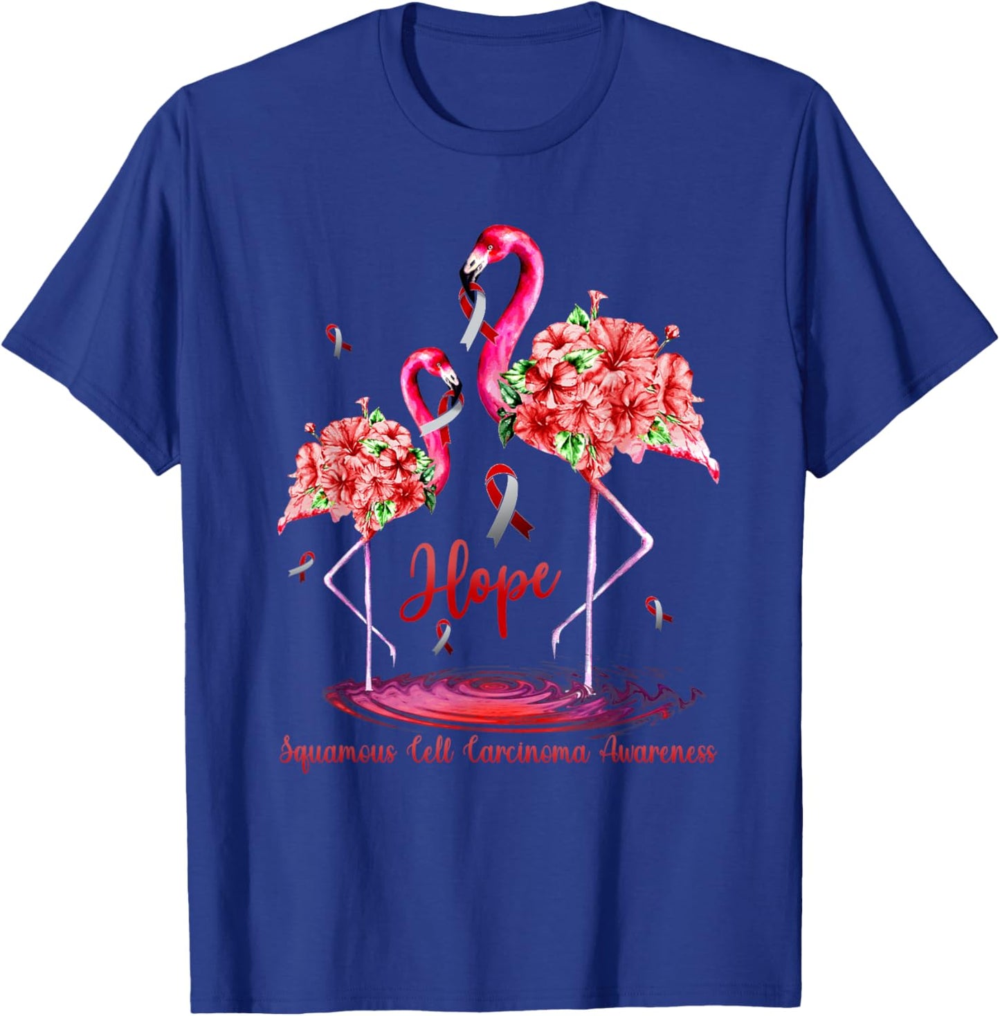 Flamingo Squamous Cell Carcinoma Awareness T-Shirt - T-Shirt | Royal