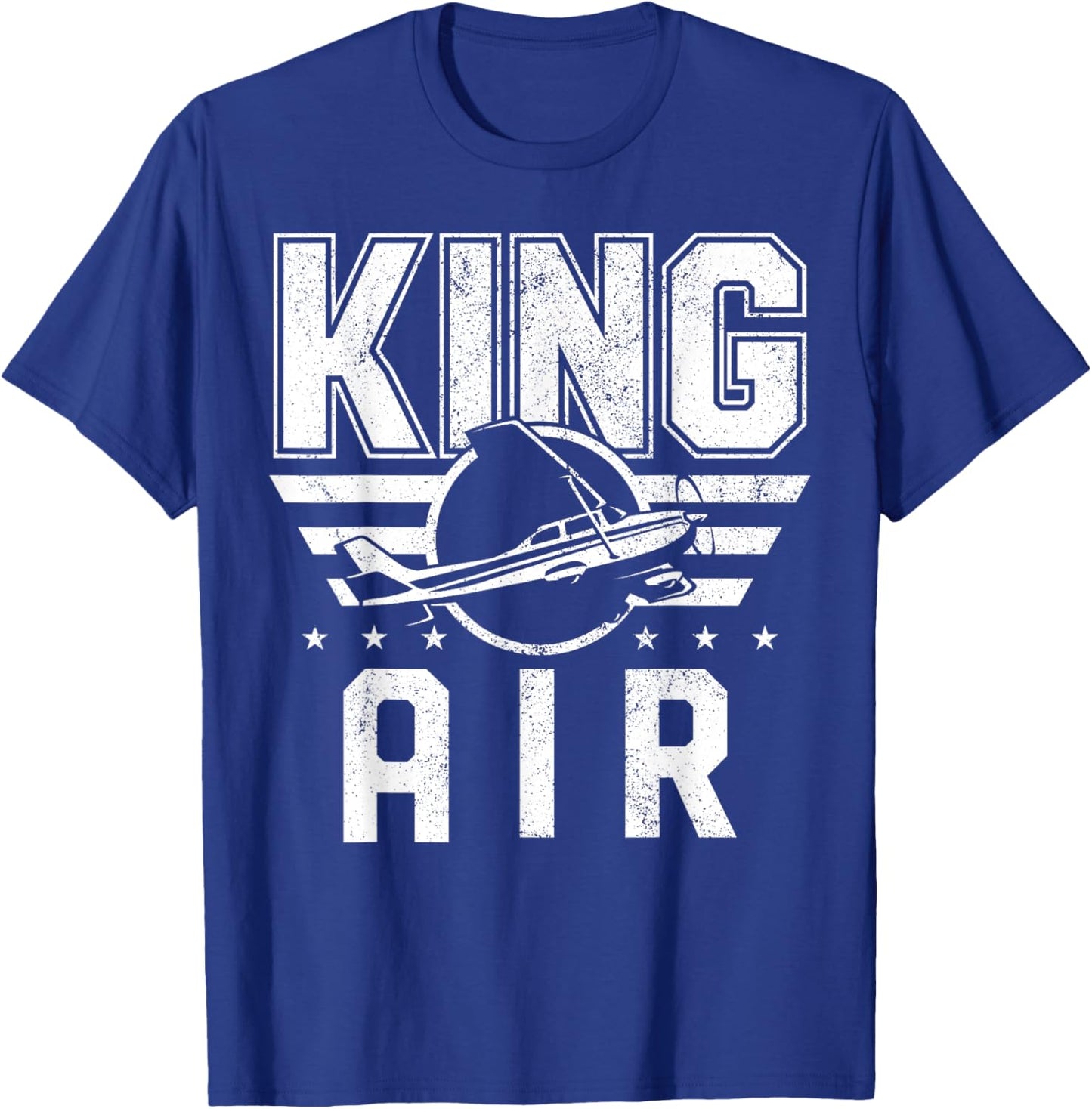 Airplane Pilot Vintage King Air T-Shirt - T-Shirt | Royal