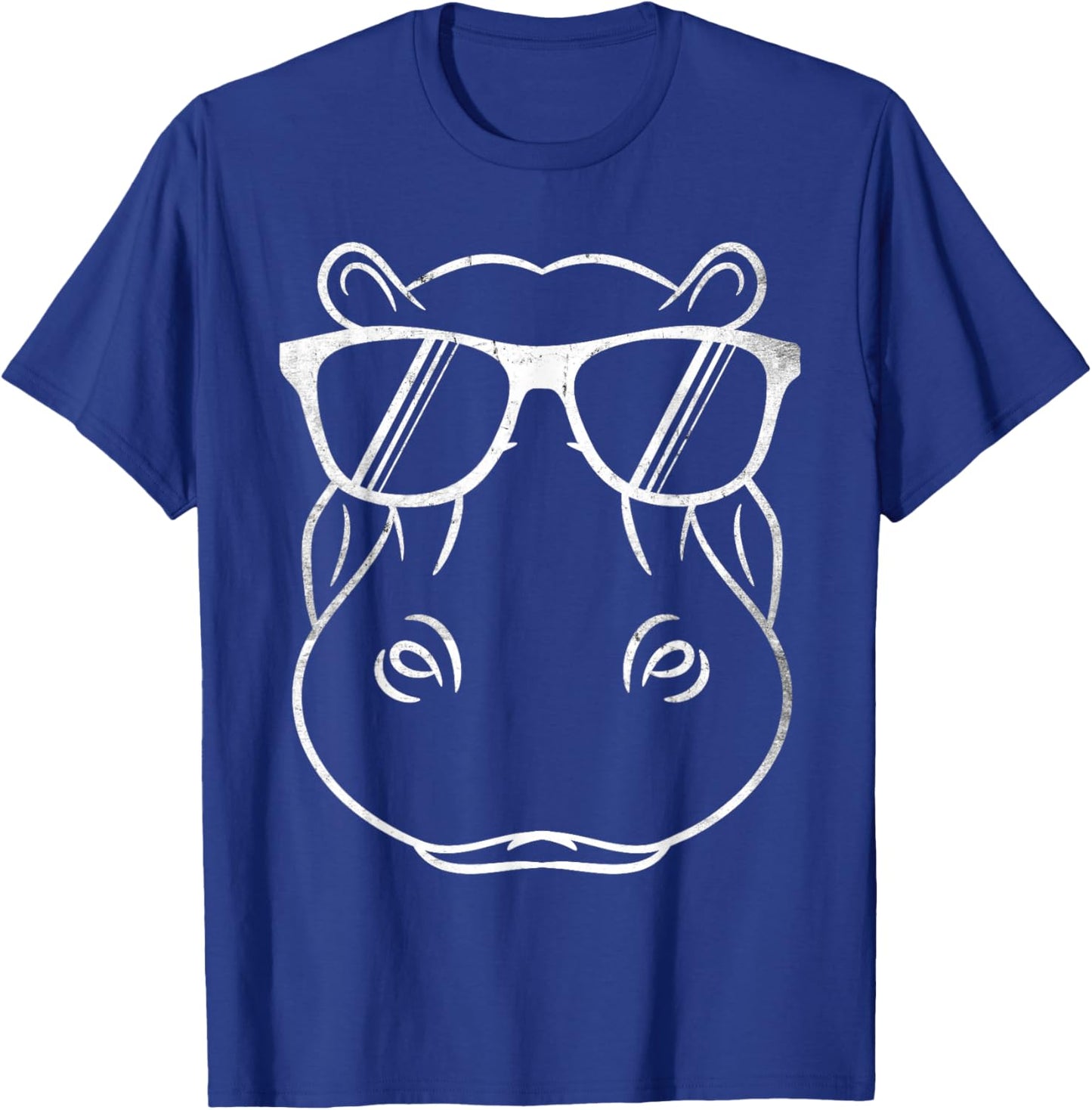 Funny Hippo Design Hippo with Sunglasses Cool Hipp T-Shirt - T-Shirt | Royal