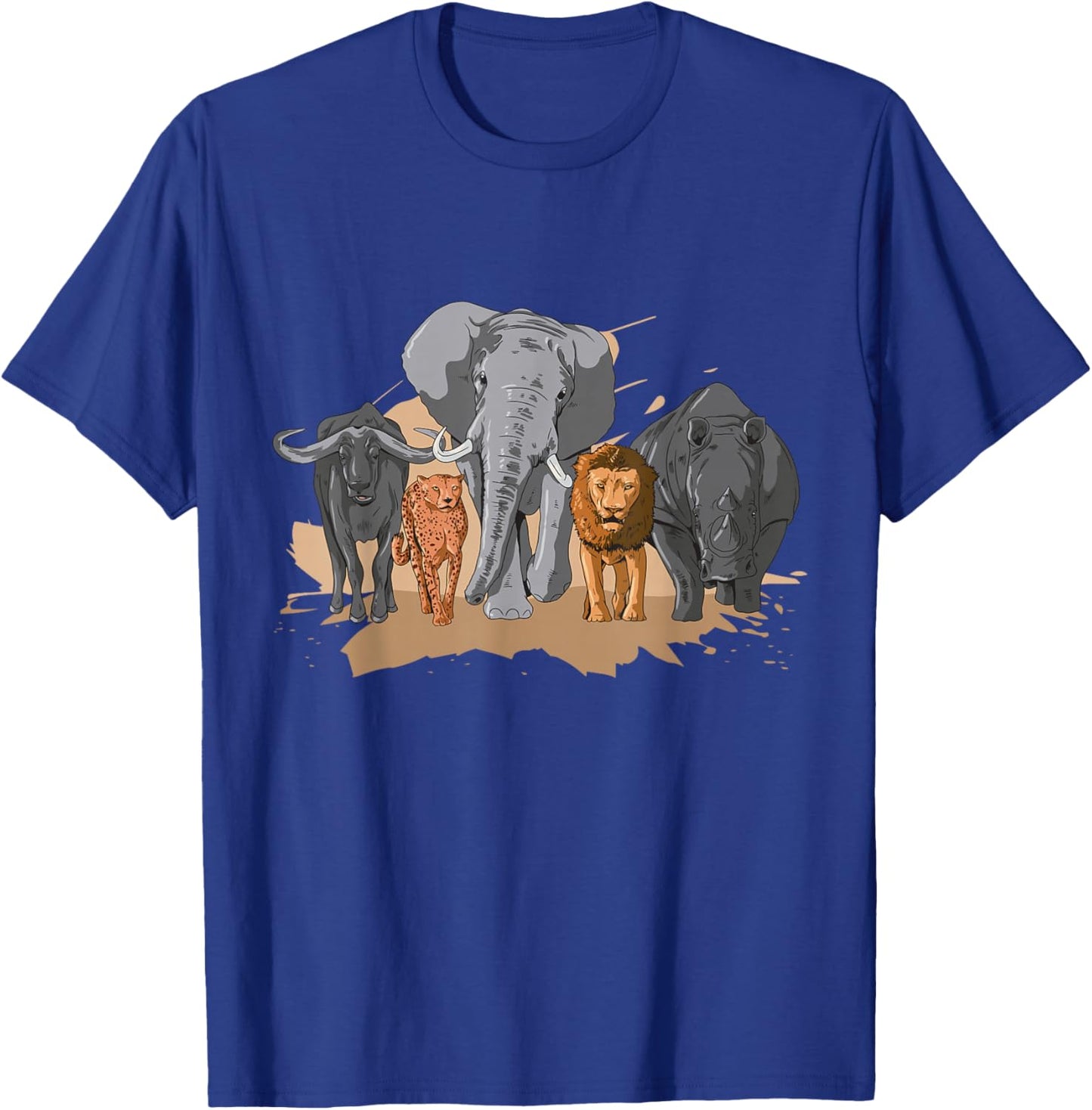 African Big Five Design African Animal Safari Animals Safari T-Shirt - T-Shirt | Royal
