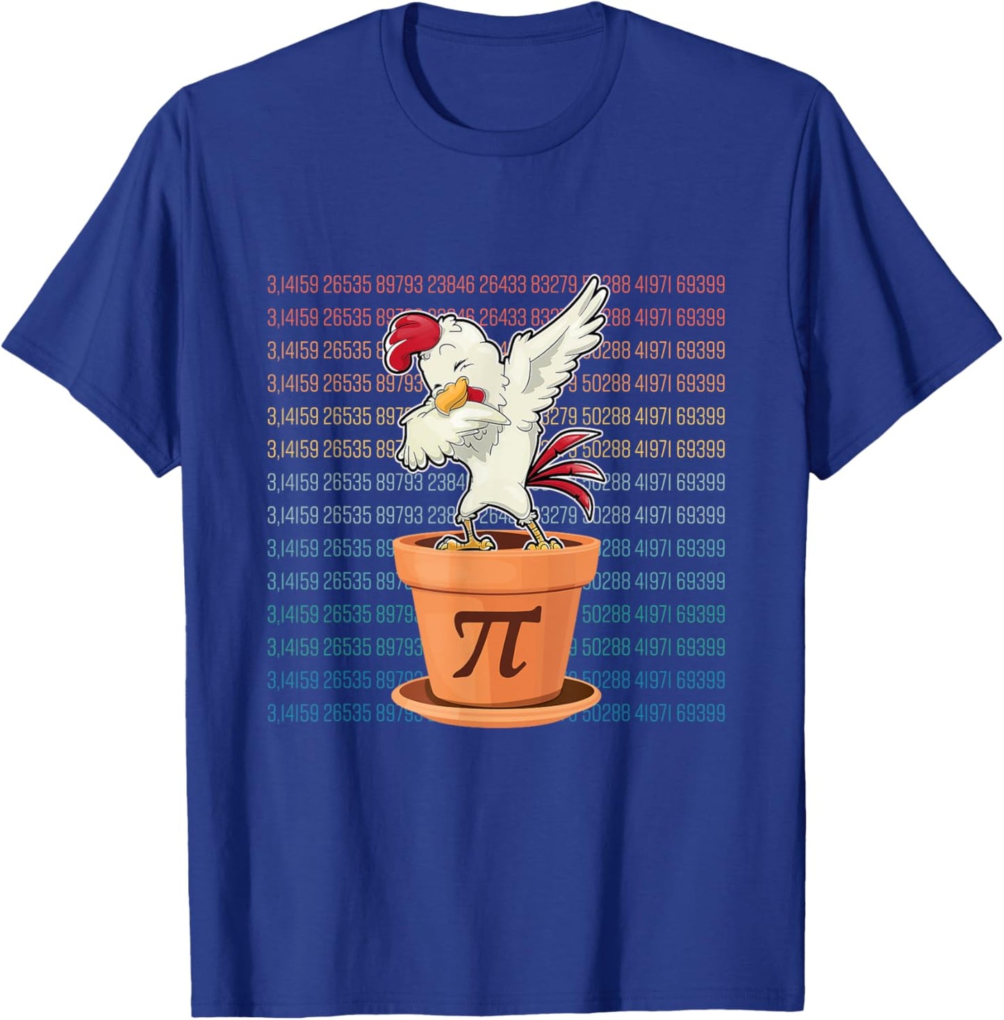 New Chicken Pot Pi Day Pie Math Lover Geek Gift 3.14 T-Shirt - T-Shirt | Royal