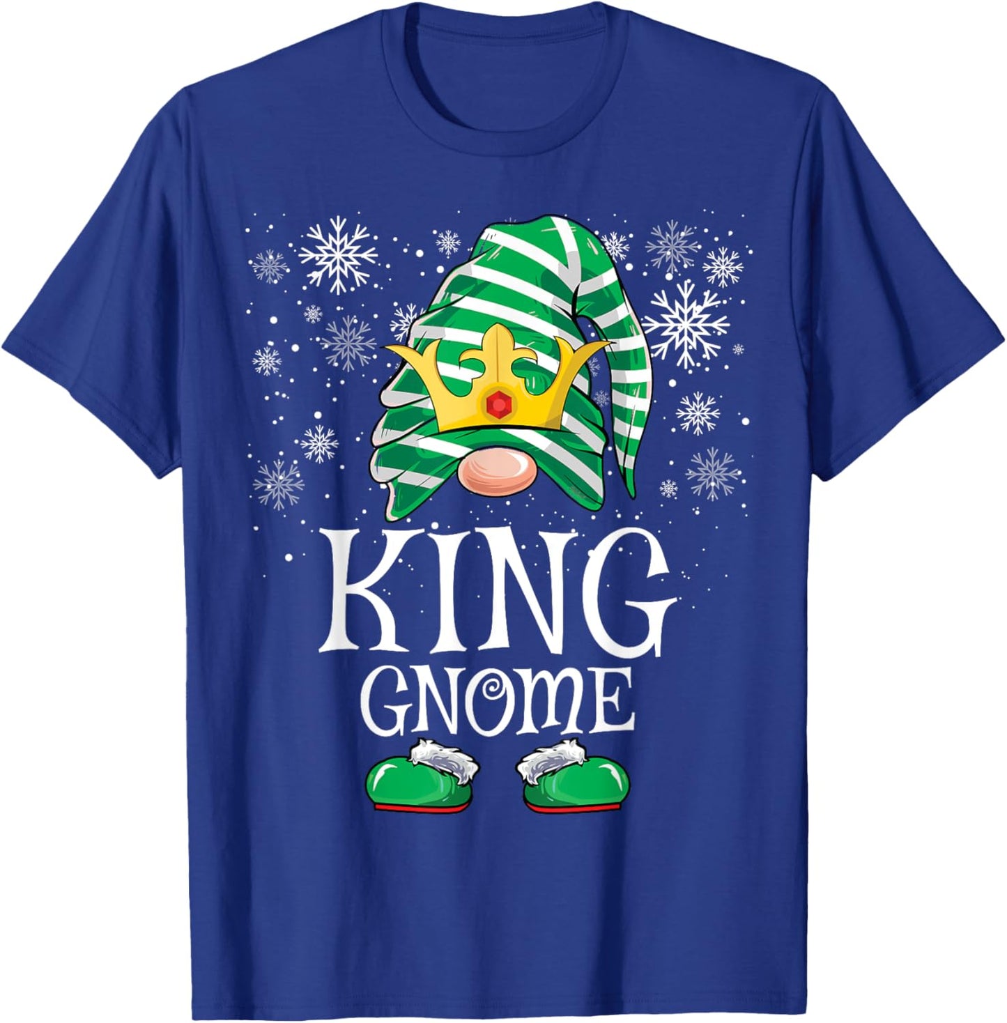King Gnome Matching Family Gnomes Funny Christmas T-Shirt - T-Shirt | Royal