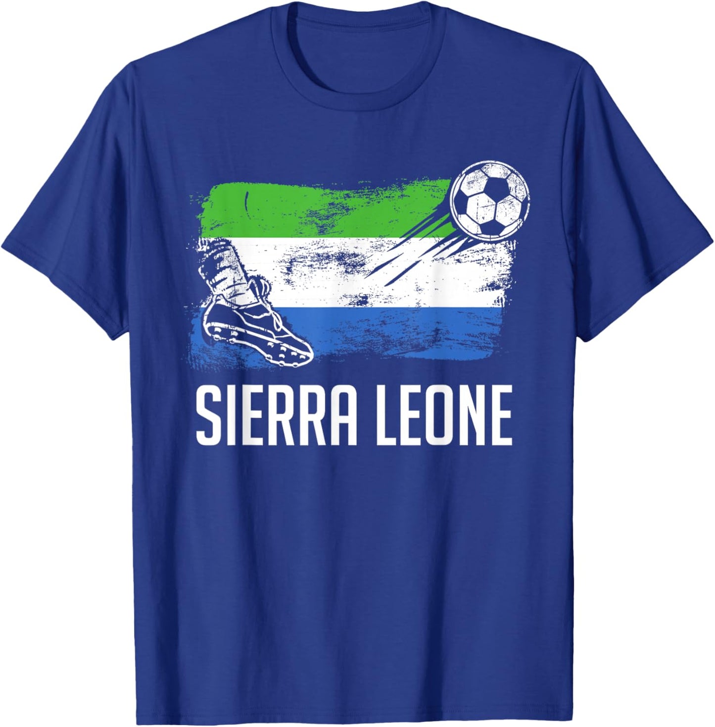 Sierra Leone Flag Jersey Sierra Leonian Soccer Team T-Shirt - T-Shirt | Royal