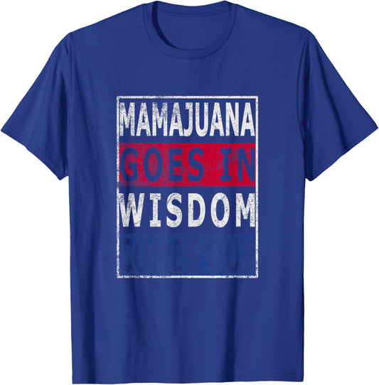 Mamajuana goes in wisdom comes out Dominican Republic flag T-Shirt - T-Shirt | Royal