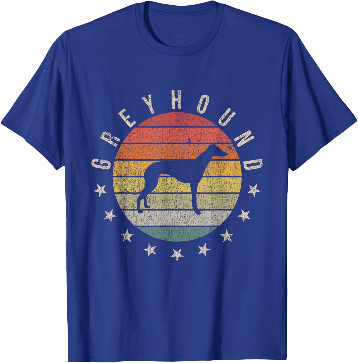 Greyhound Paw Vintage Retro Dad Mom Women Pet T-Shirt - T-Shirt | Royal
