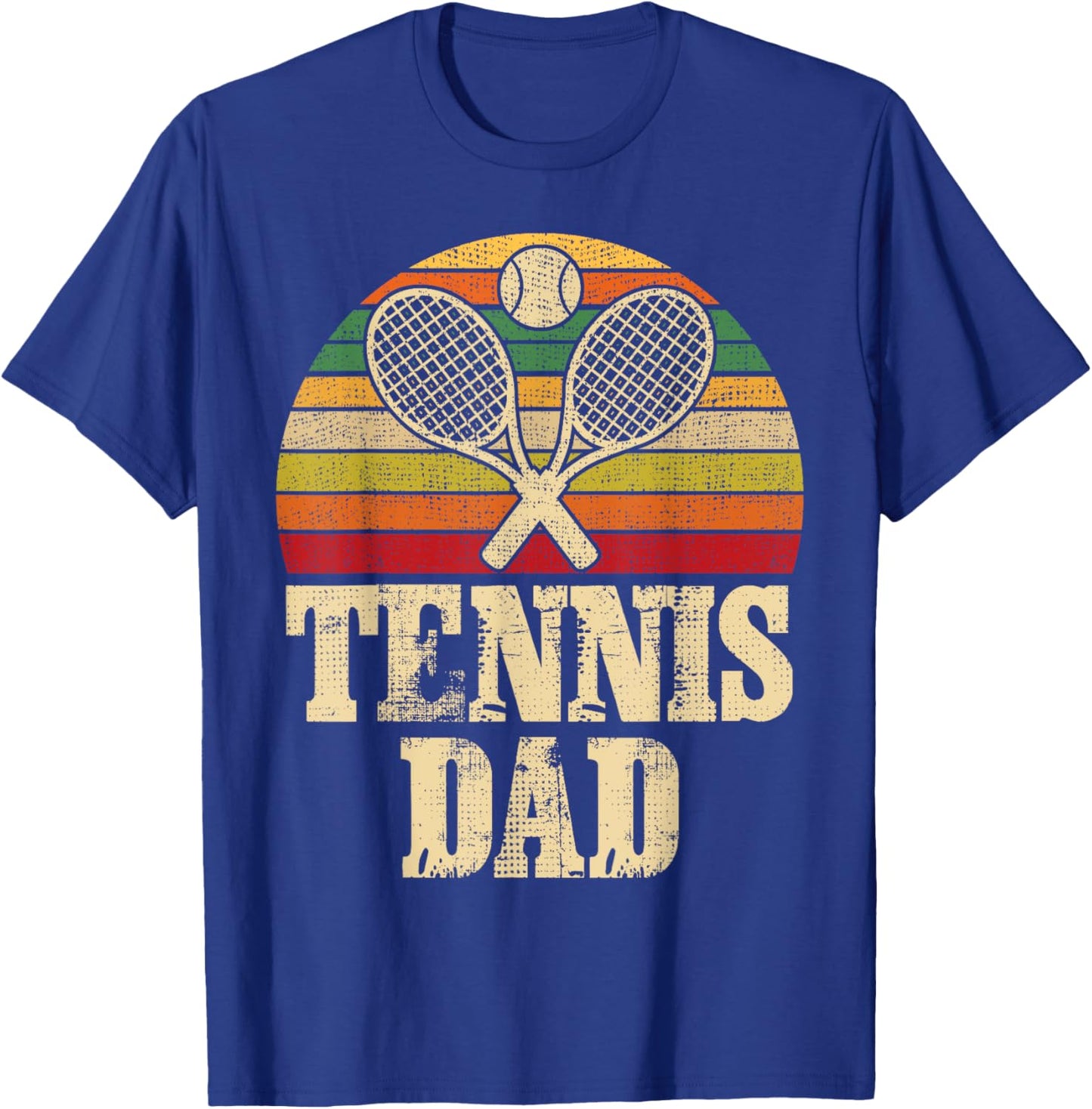 Vintage Retro Tennis Dad Father's Day Present T-Shirt - T-Shirt | Royal