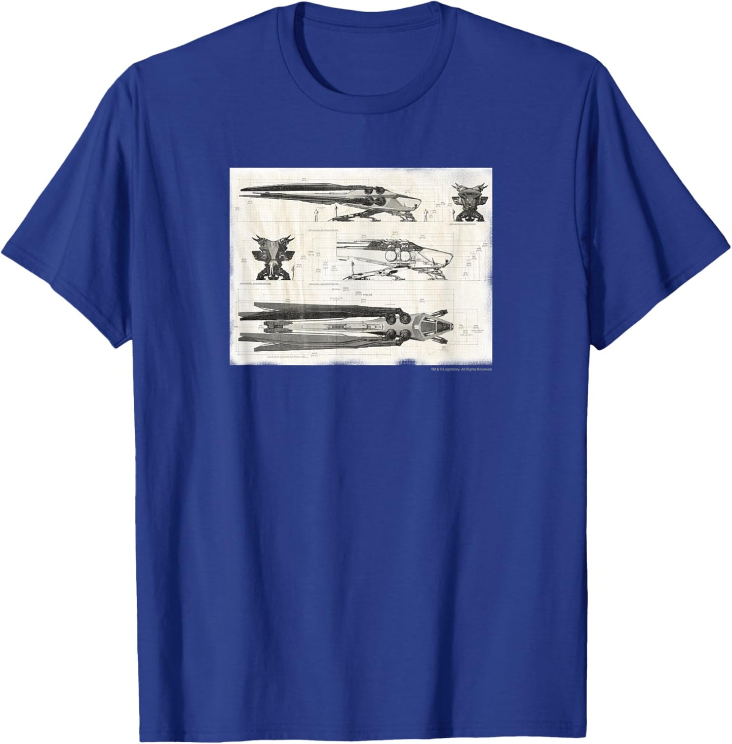 Dune - Royal Ornithopter Blueprint - Cream T-Shirt - T-Shirt | Royal