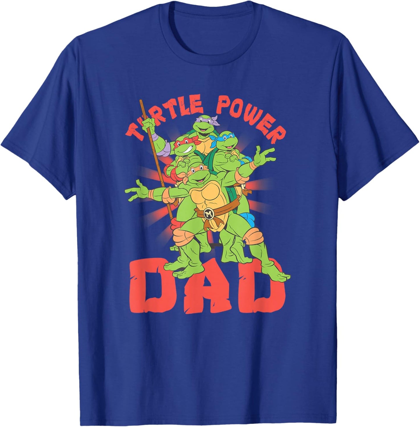 Teenage Mutant Ninja Turtles Dad Turtle Power Poster T-Shirt - T-Shirt | Royal