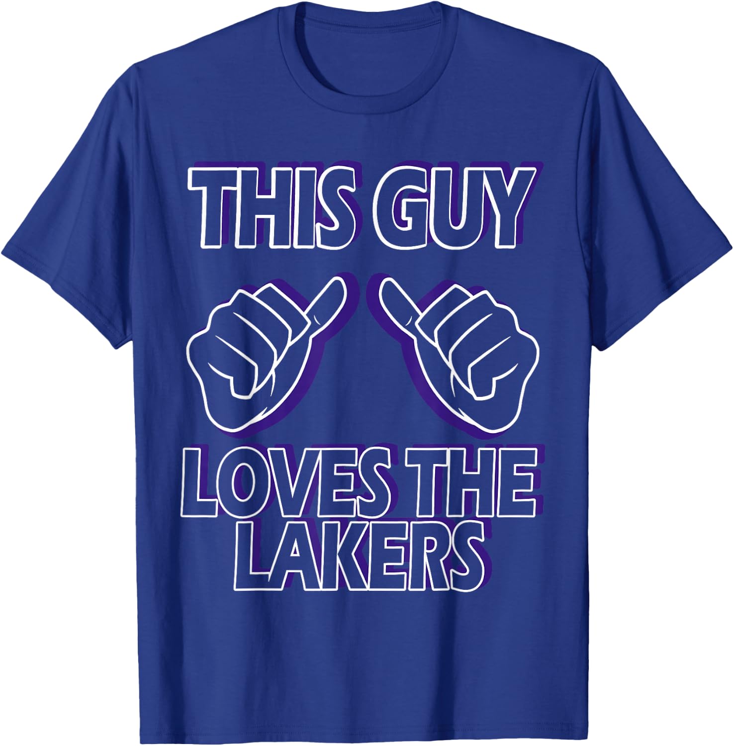 Funny - This Guy Loves The Lakers T-Shirt - T-Shirt | Royal