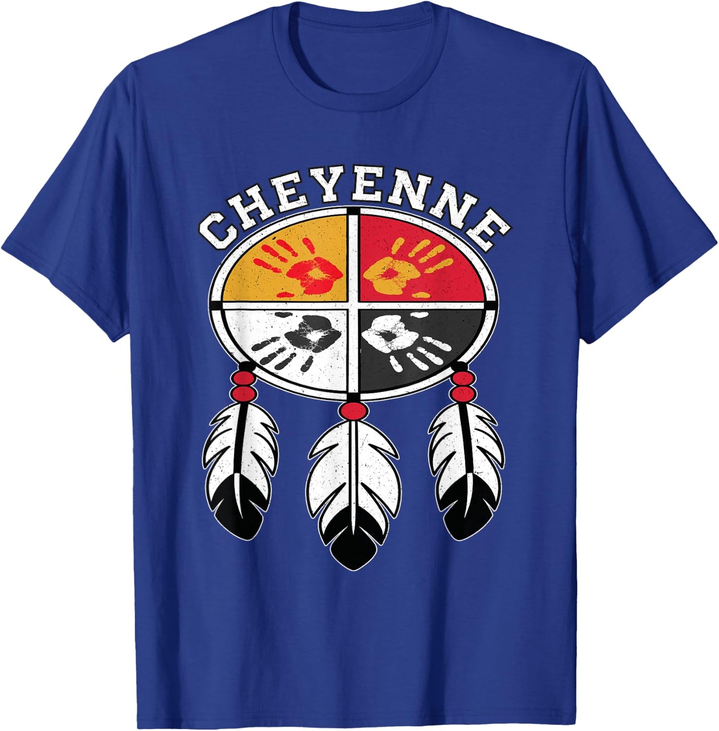 Cheyenne Medicine Wheel Indigenous Native American Tribe T-Shirt - T-Shirt | Royal