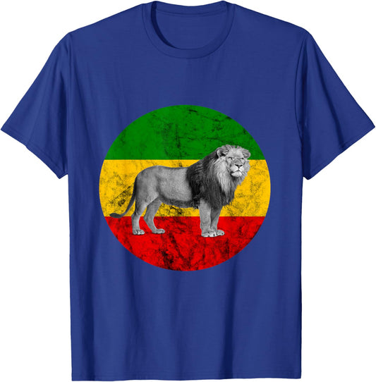Rasta Reggae Lion Of Judah Rastafarian Lover Jamaican Pride T-Shirt - T-Shirt | Royal