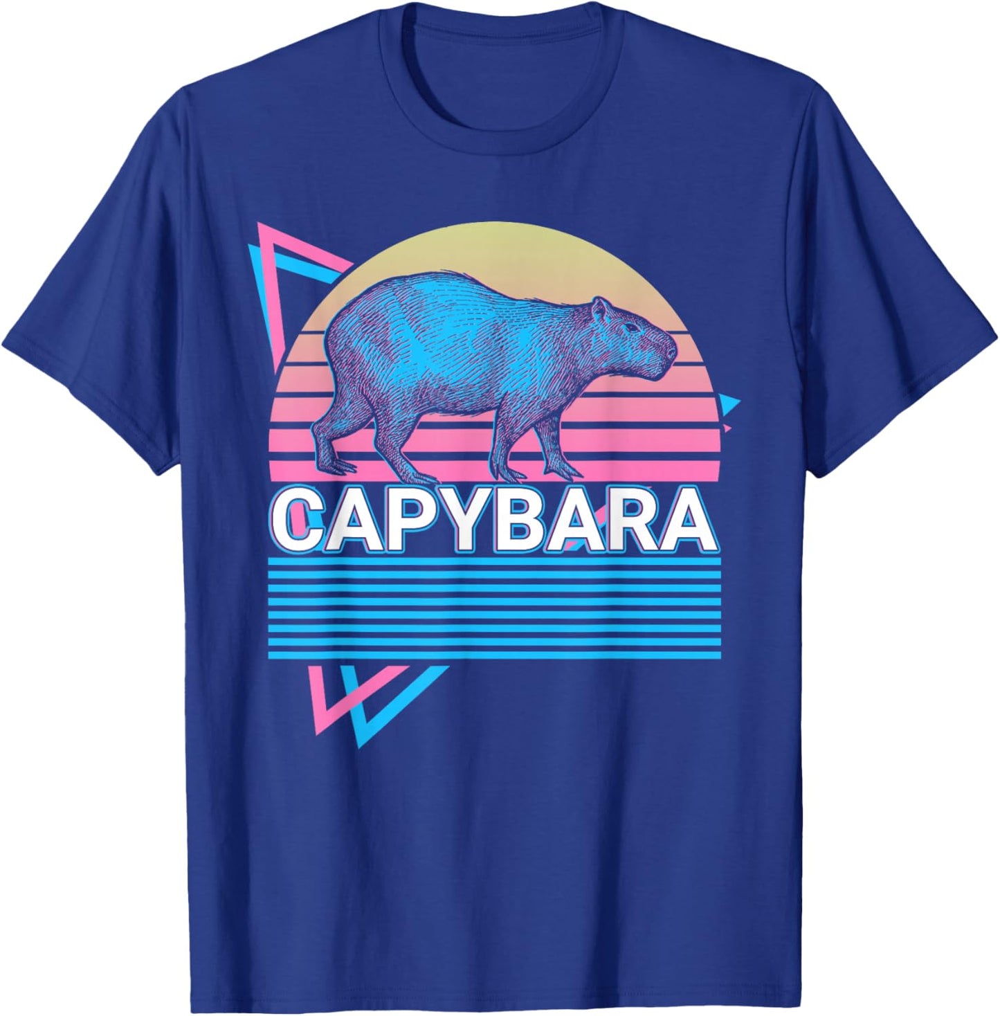 Capybara Retro T-Shirt - T-Shirt | Royal