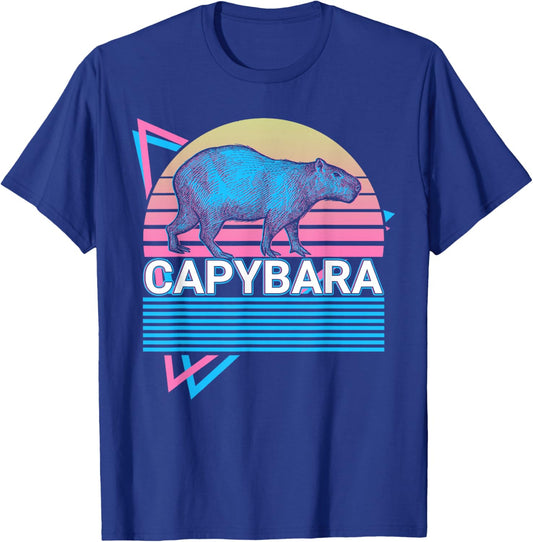 Capybara Retro T-Shirt - T-Shirt | Royal