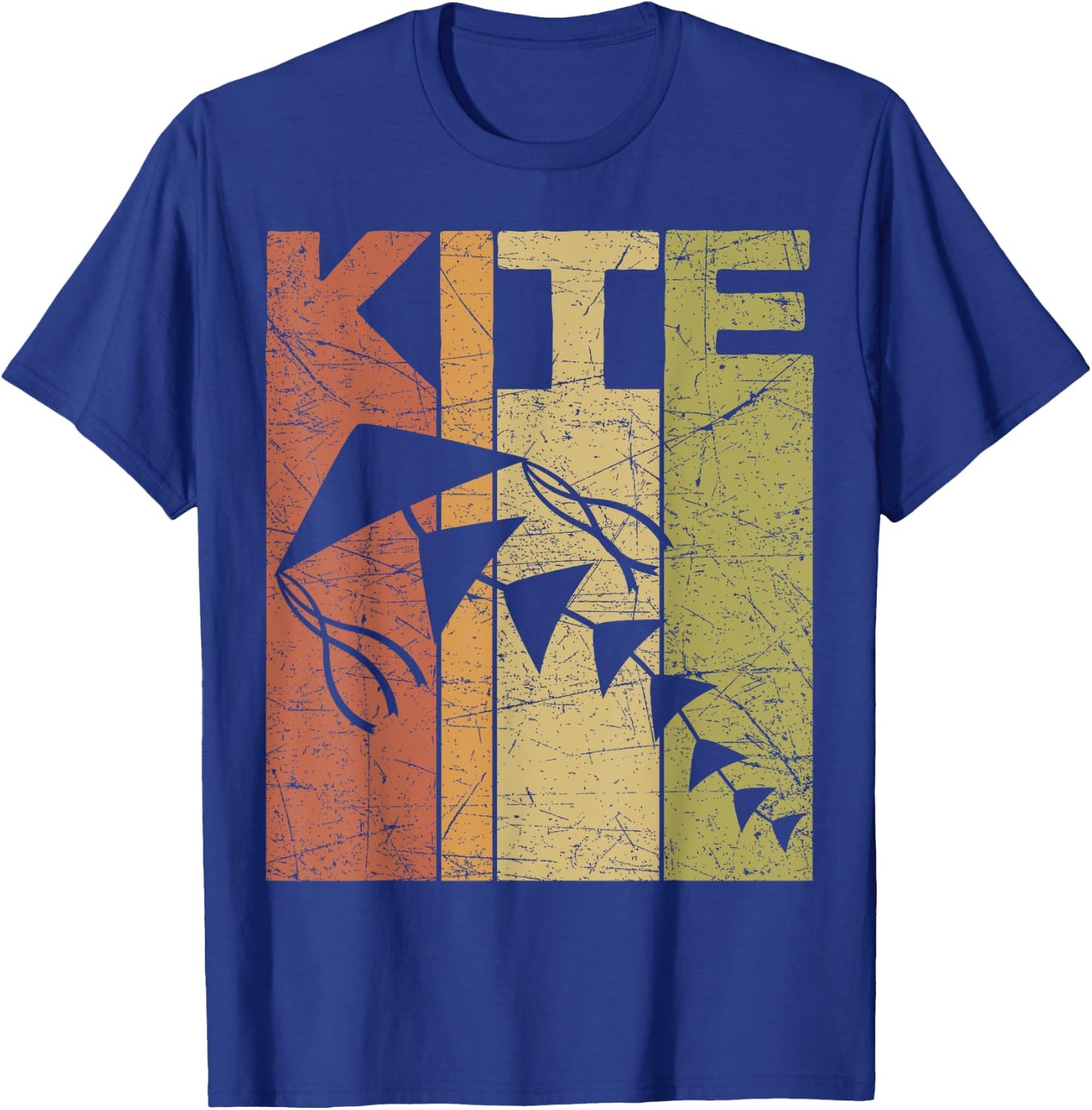 Kite Flying Vintage Wind Kite Retro Flying Kite T-Shirt - T-Shirt | Royal