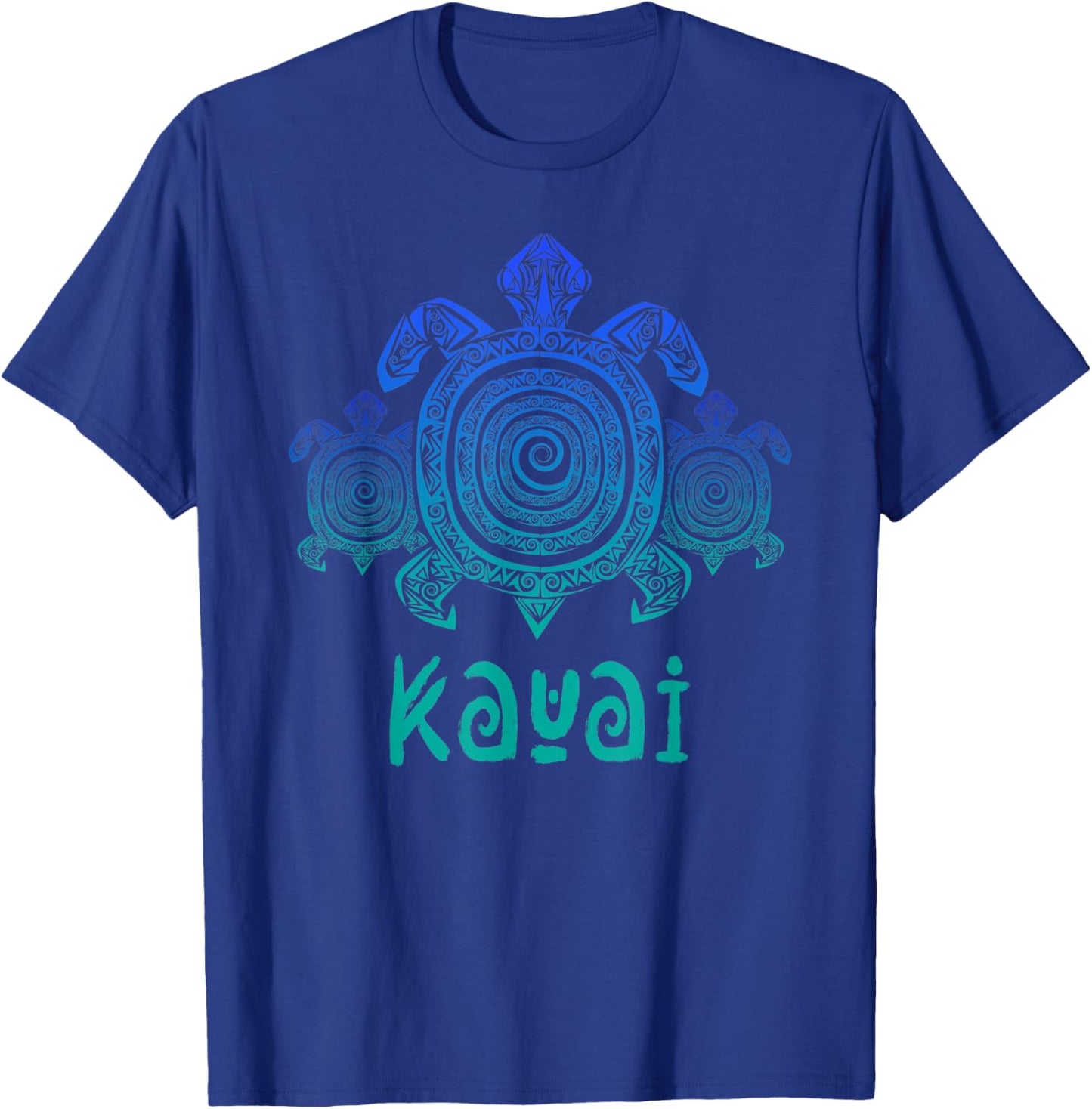 Kauai - Hawaii Sea Turtles Tribal Hawaiian Summer Vacation T-Shirt - T-Shirt | Royal