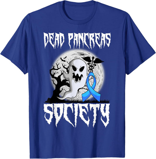 Dead Pancreas Society Diabetes Halloween Diabetic Party T-Shirt - T-Shirt | Royal