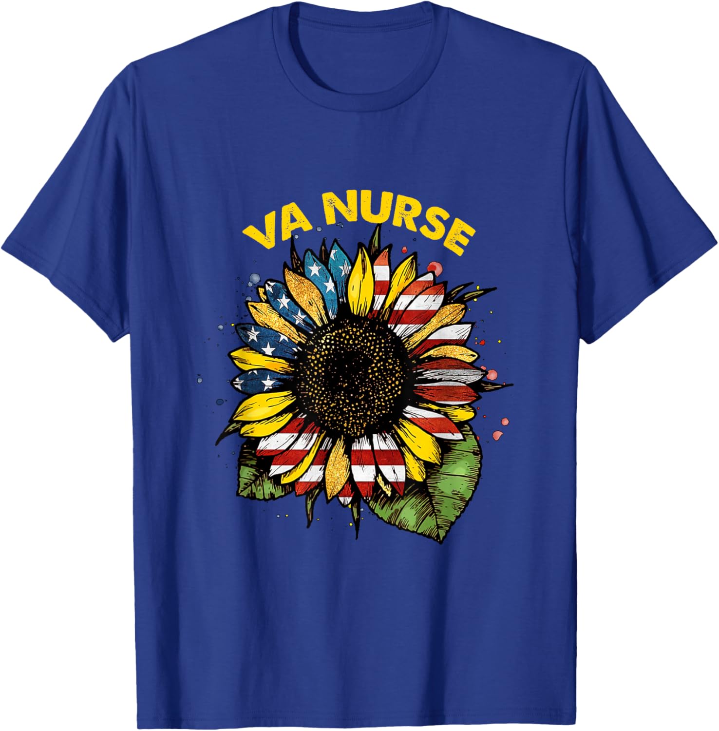 Vintage 4th of July Va Nurse Patriotic Real American Cute T-Shirt - T-Shirt | Royal