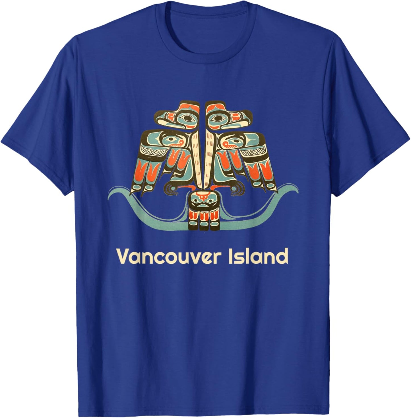 Vancouver Island British Columbia Thunderbird Birdwatching T-Shirt - T-Shirt | Royal