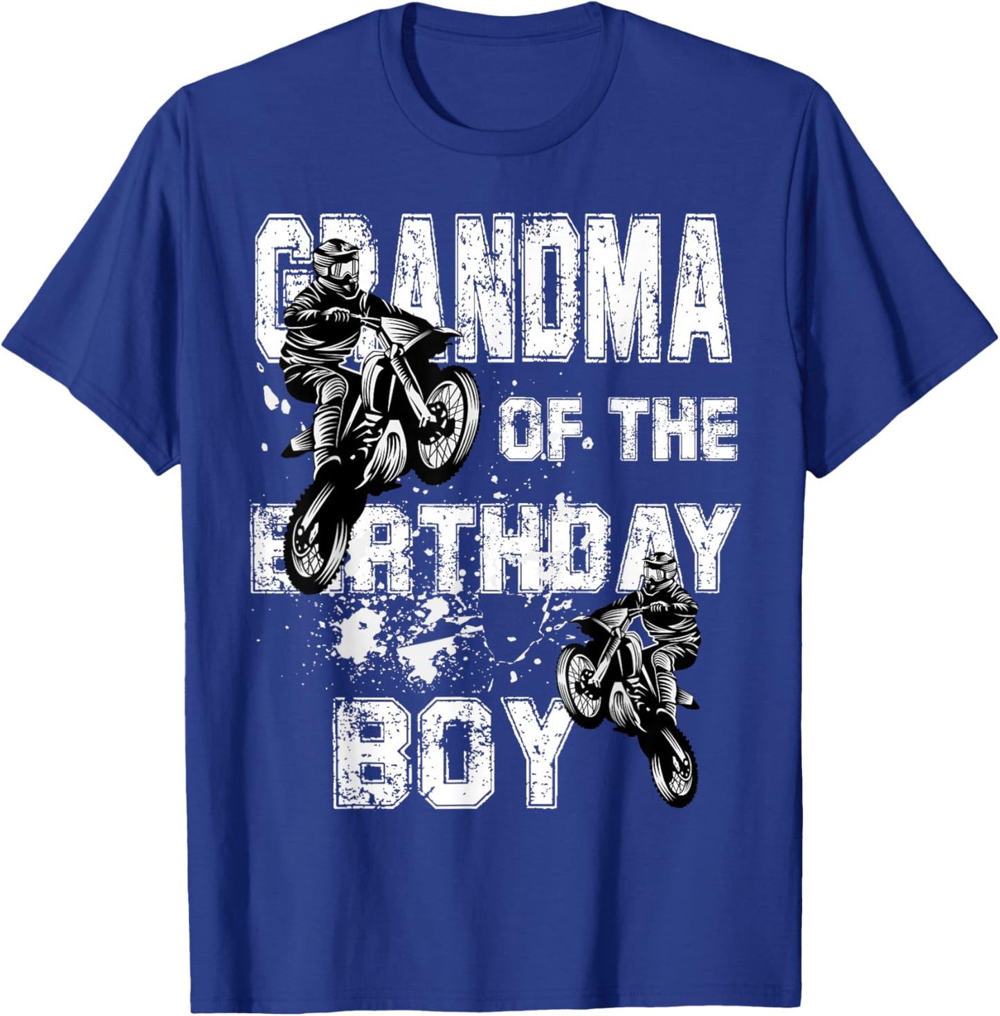 Grandma Of The Birthday Boy Motocross Ride Motorcycle T-Shirt - T-Shirt | Royal