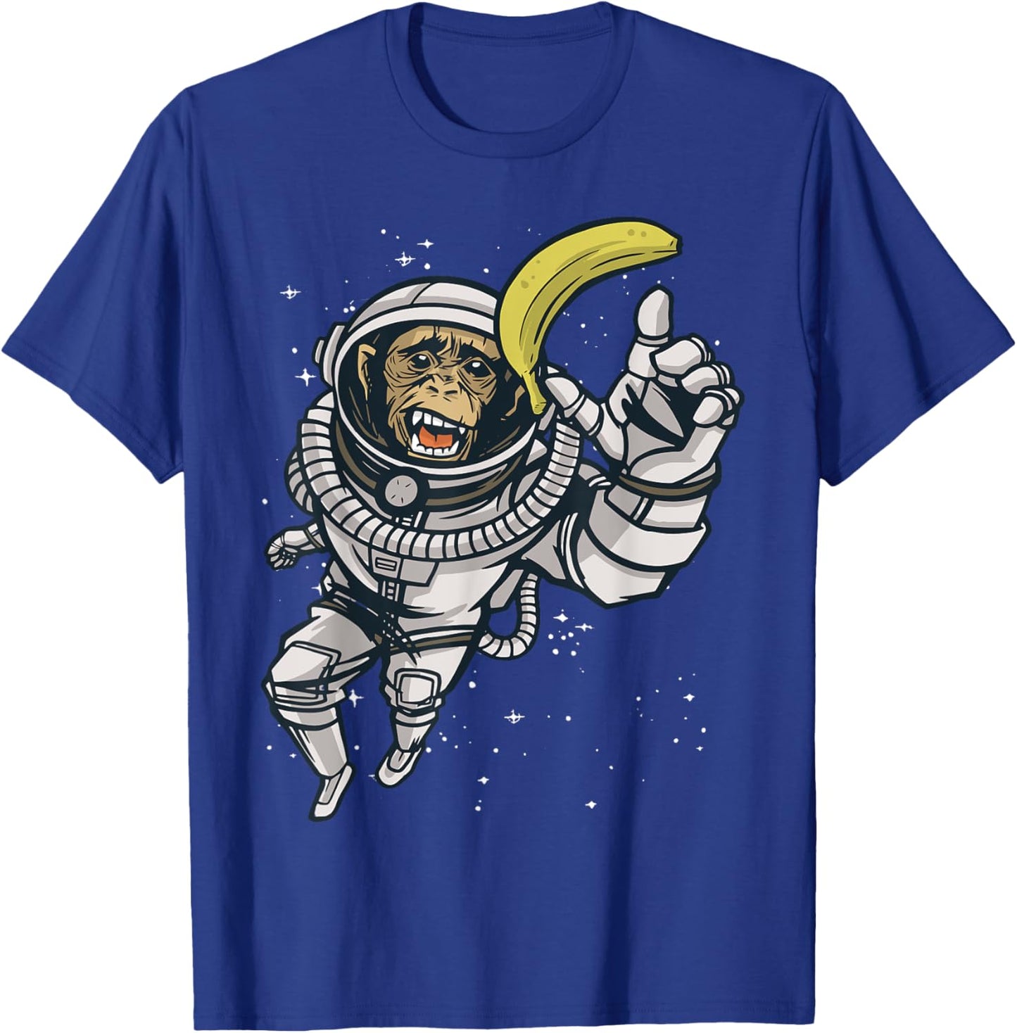 Astronaut Monkey - Space Travel T-Shirt - T-Shirt | Royal