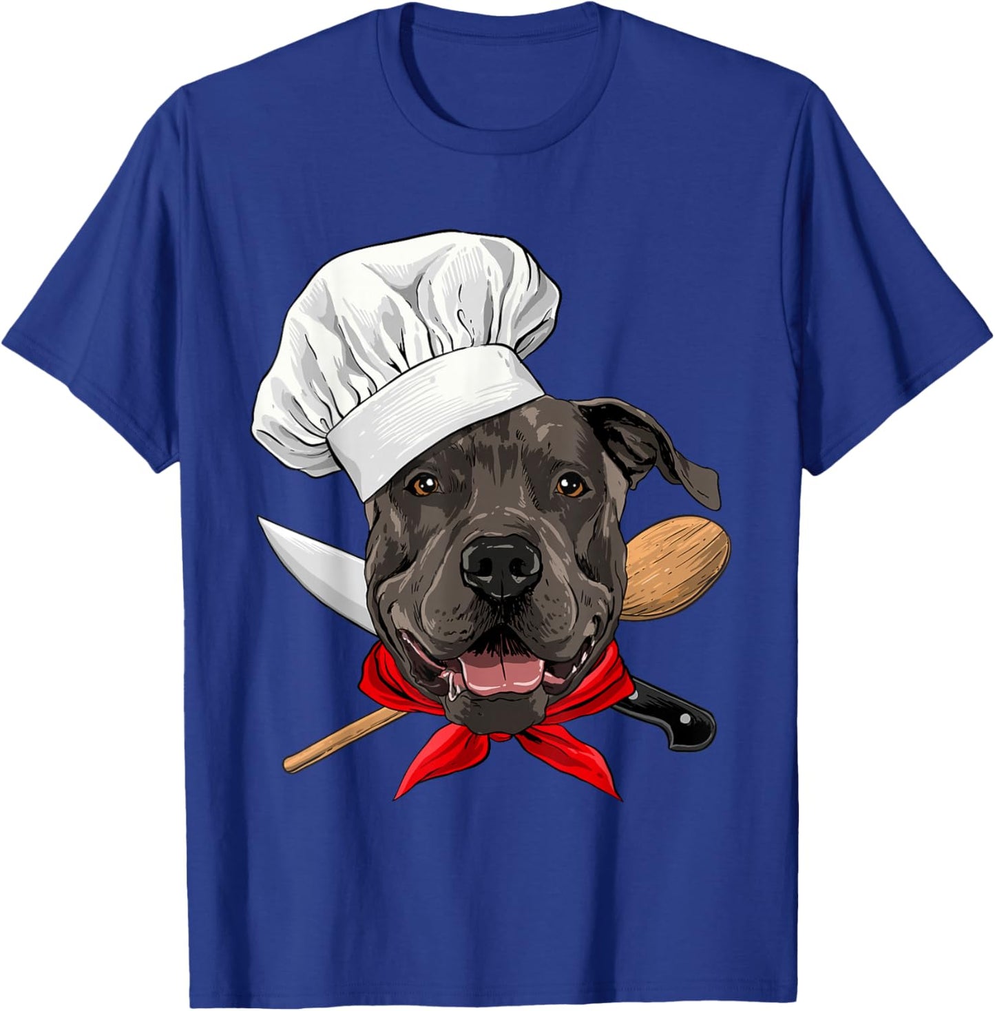 Pit Bull Chef Dog, Cooking Baking Lover T-Shirt - T-Shirt | Royal