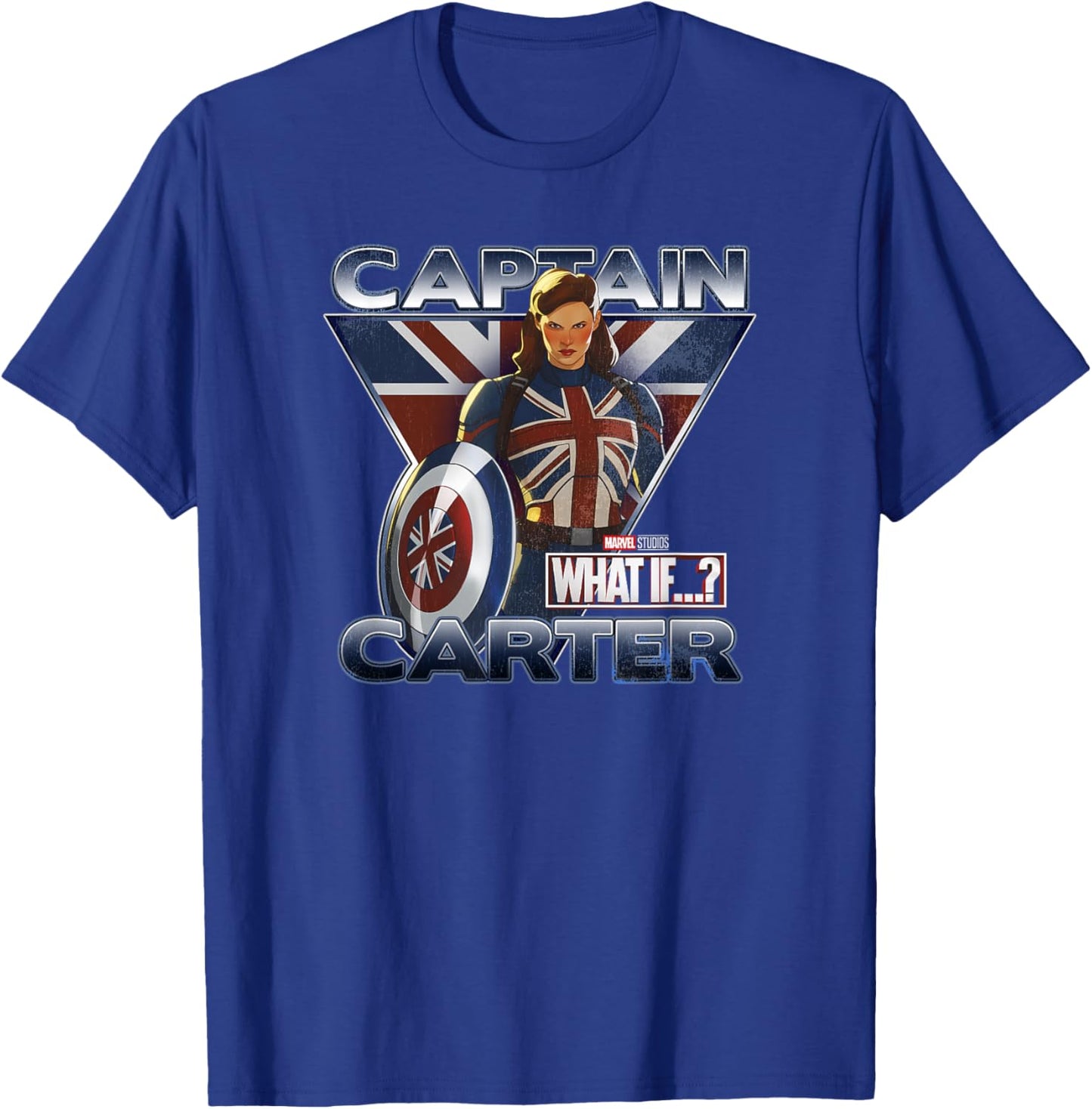 Marvel What If Captain Carter British Poster T-Shirt - T-Shirt | Royal