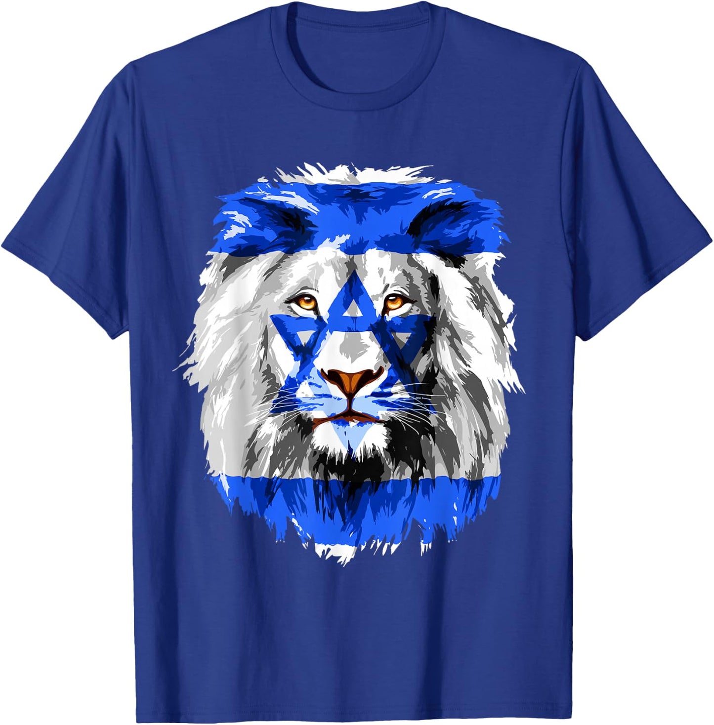 Flag of Israel Lion Jewish Israel Flag T-Shirt - T-Shirt | Royal