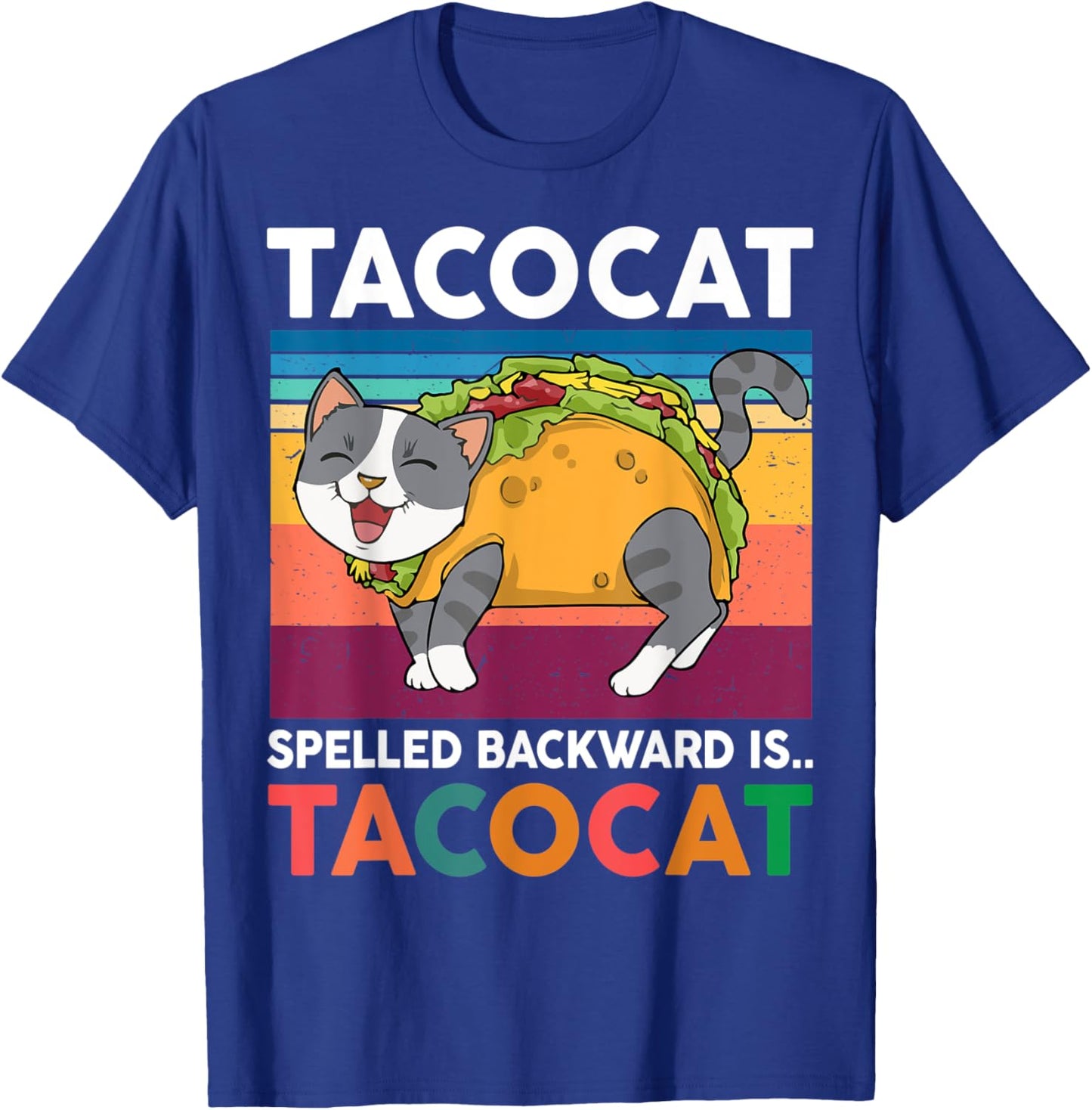 Taco Cat-Shirt Women Men Youth Kids Spelled Backward Tacocat T-Shirt - T-Shirt | Royal