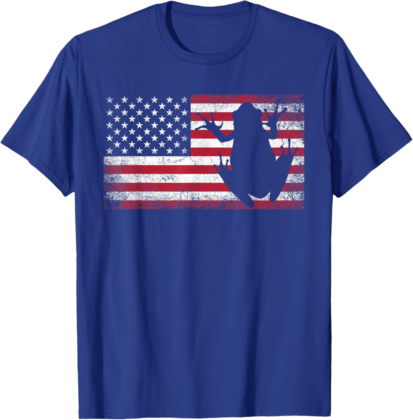 Frog Toad 4th of July Gift American Flag USA - America T-Shirt - T-Shirt | Royal