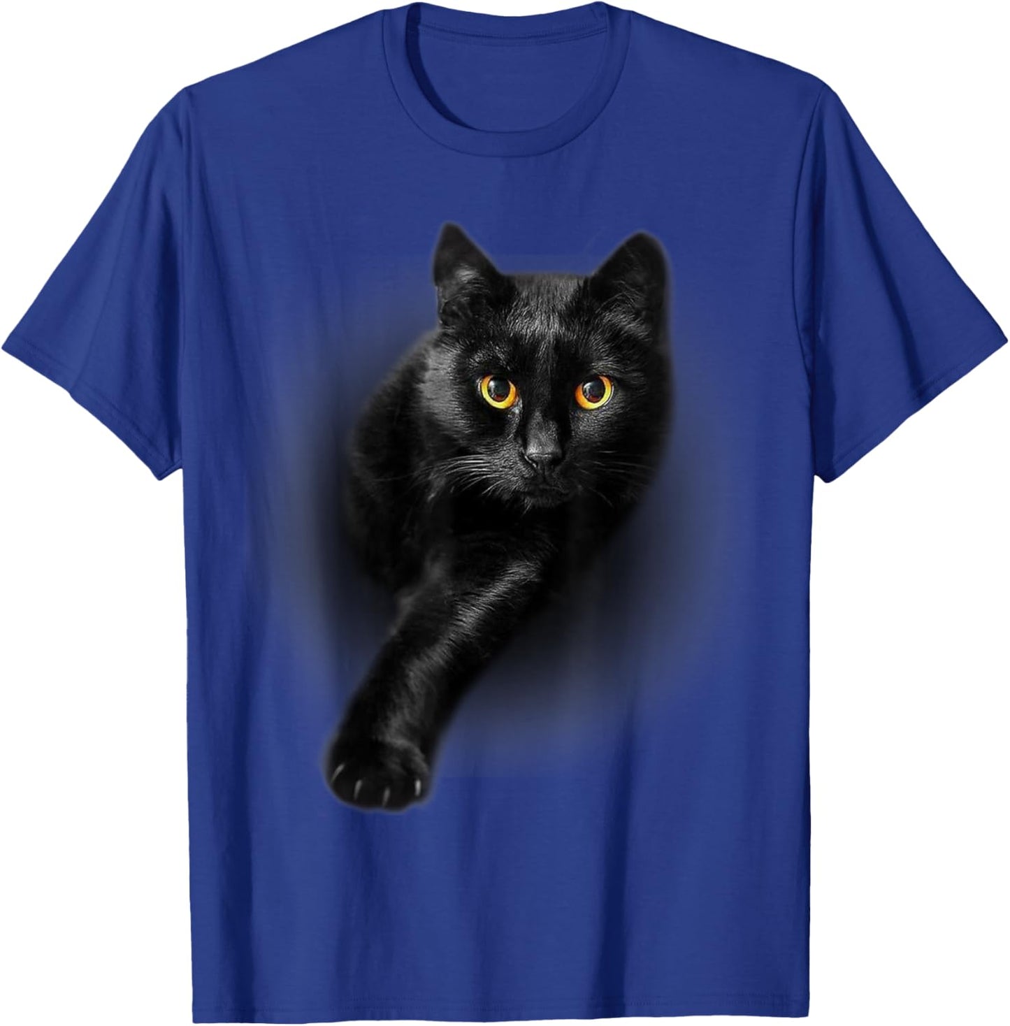 Black Cat Yellow Eyes Cats Shirt Gifts T-Shirt - T-Shirt | Royal