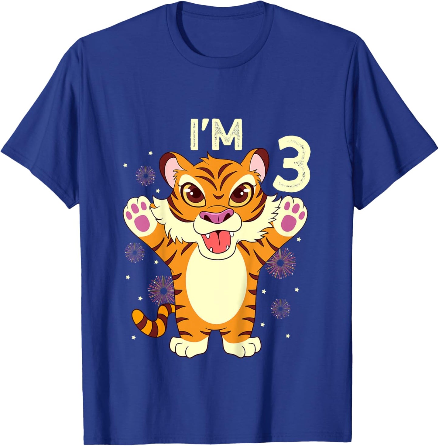 Kids i'm 3 - Tiger 3rd Birthday 3 Years old T-Shirt - T-Shirt | Royal