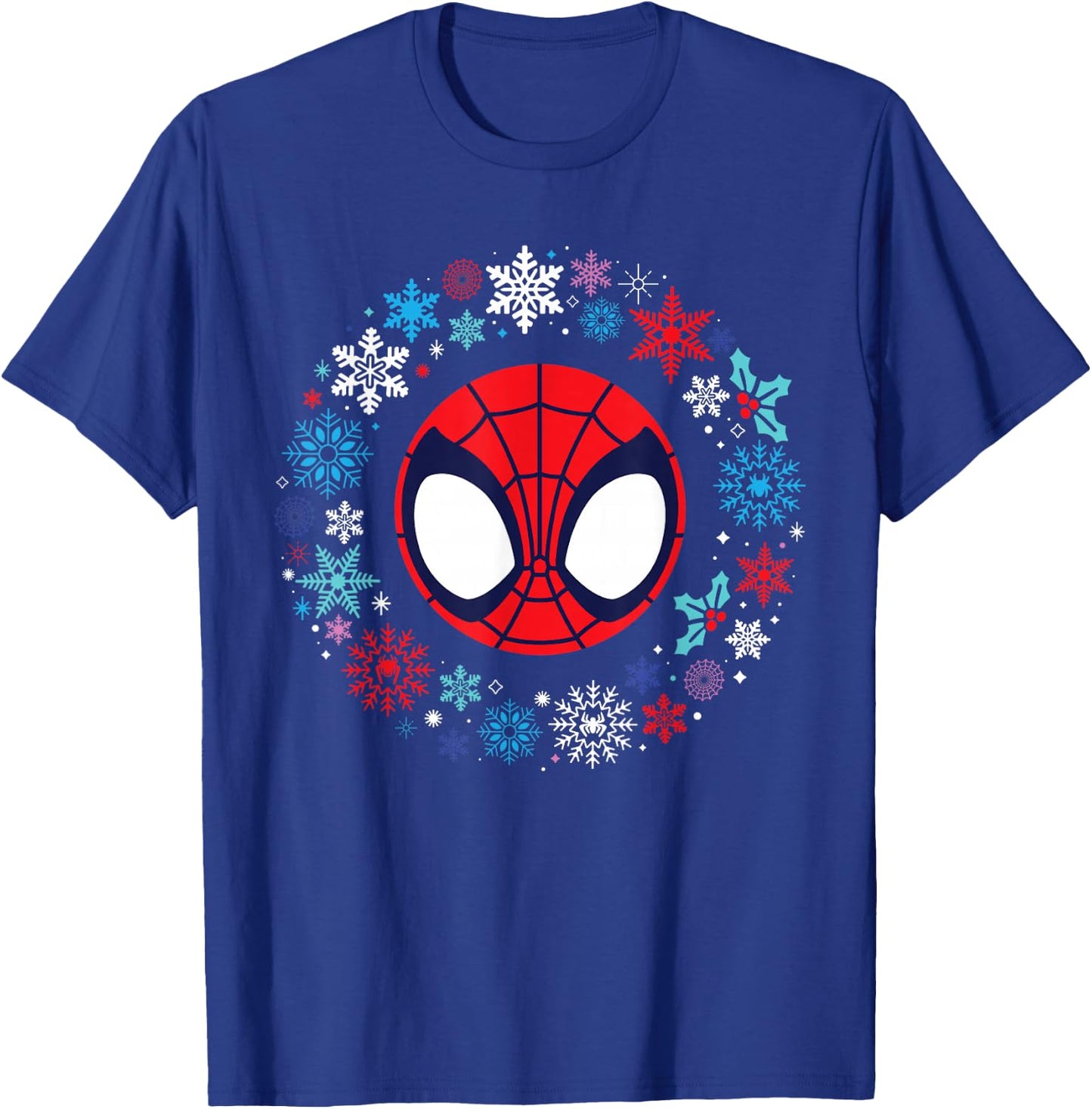 Marvel Spidey and His Amazing Friends Christmas Wreath T-Shirt - T-Shirt | Royal