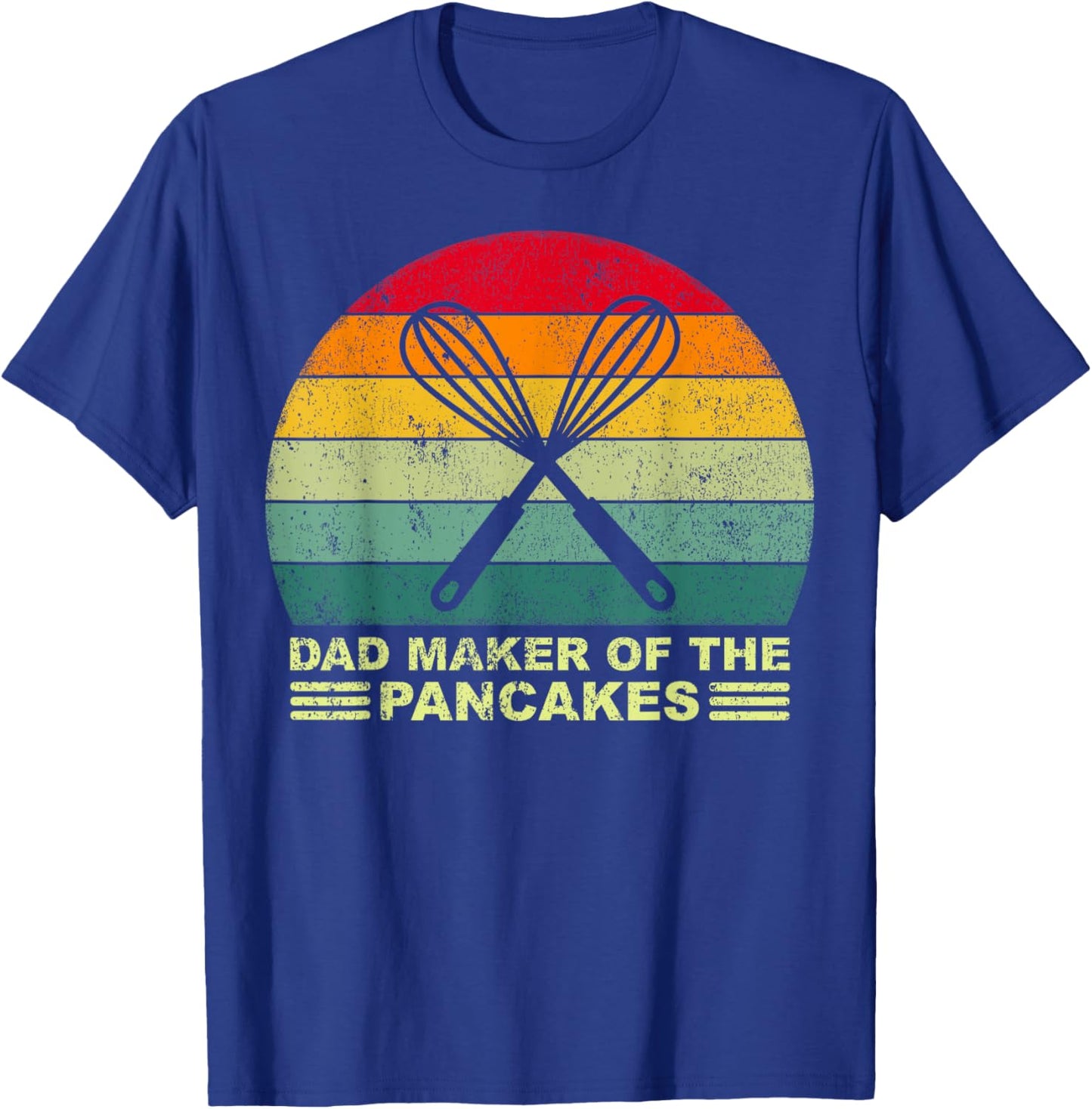 Dad Maker Of The Pancakes Vintage Pancake Maker Father's Day T-Shirt - T-Shirt | Royal