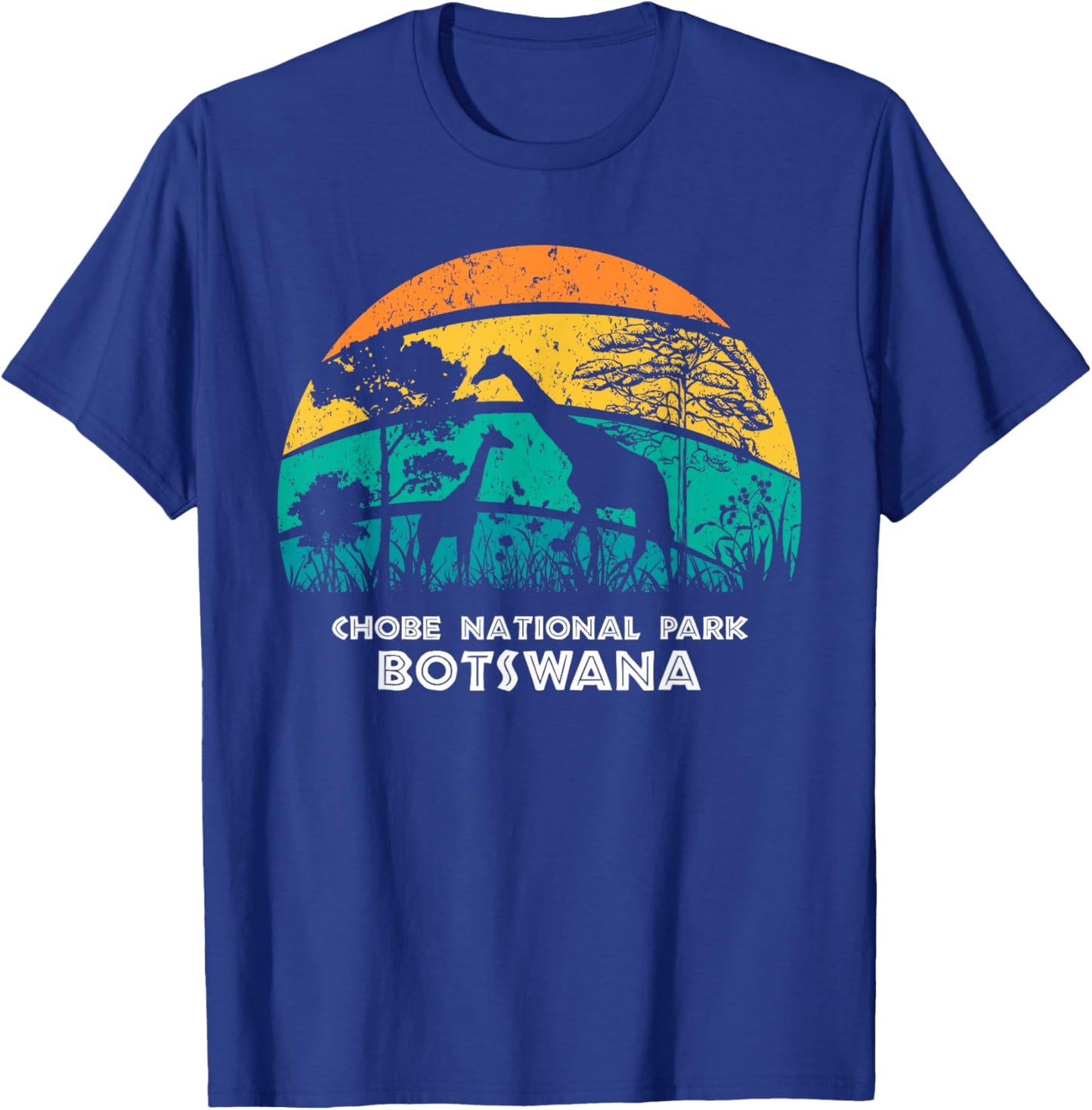 Vintage Retro Chobe National Park, Botswana Africa Safari Gi T-Shirt - T-Shirt | Royal